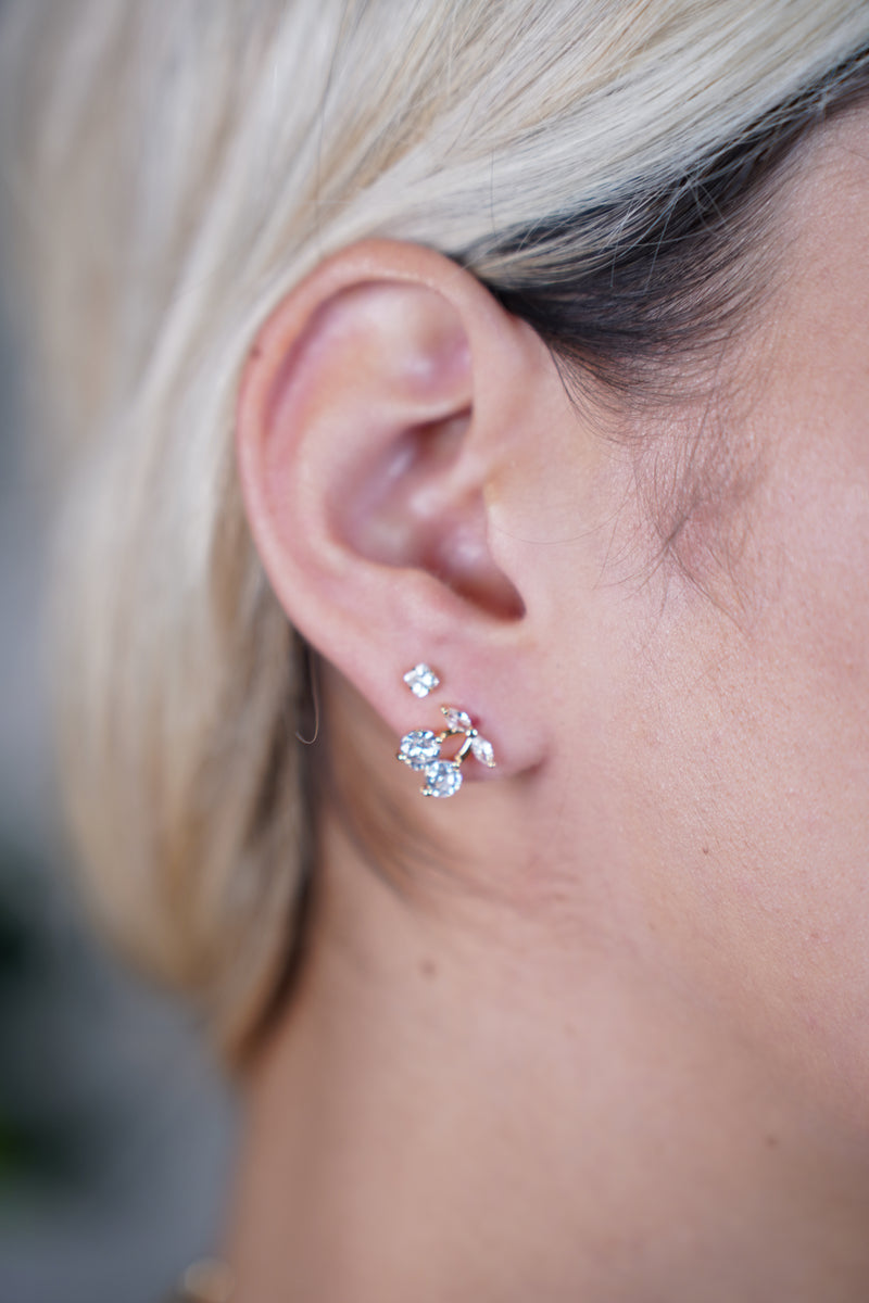 Sania Mini Cherry Earrings – Sparkly & Sweet Everyday Glam