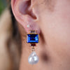 Aurie Gem Drop Earrings – Pink or Royal Blue