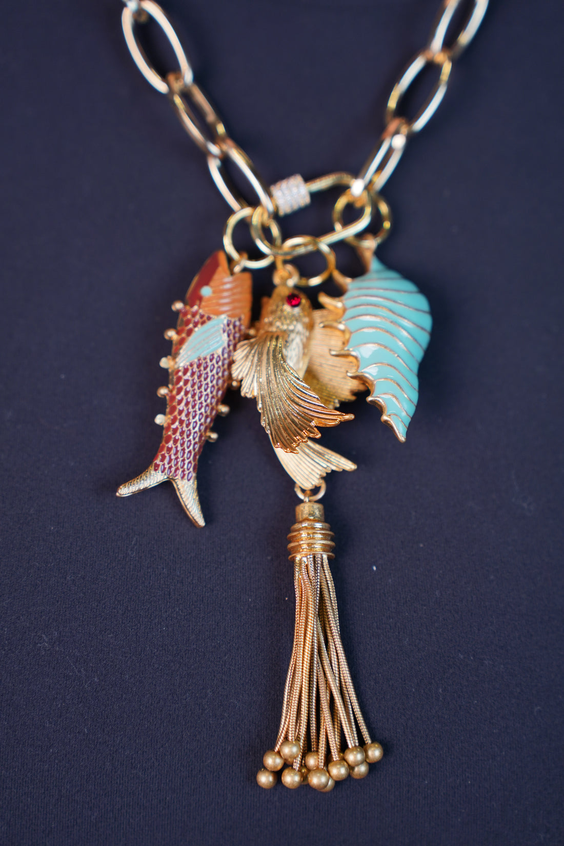 Oceana Necklace – Gold Chain with Ocean-Inspired Charms