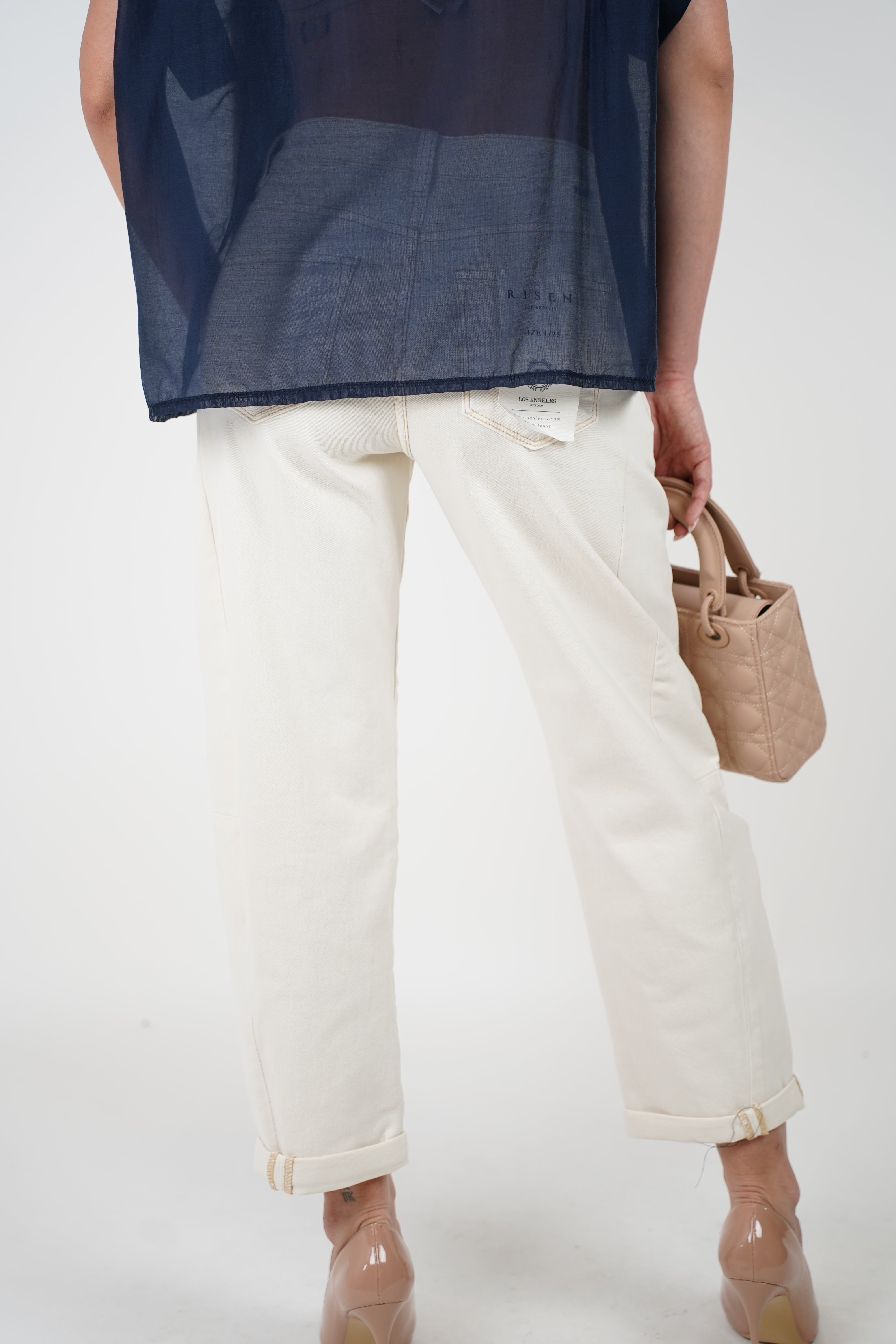 Lume Barrel Jeans – Creamy High-Waist Barrel Fit Denim