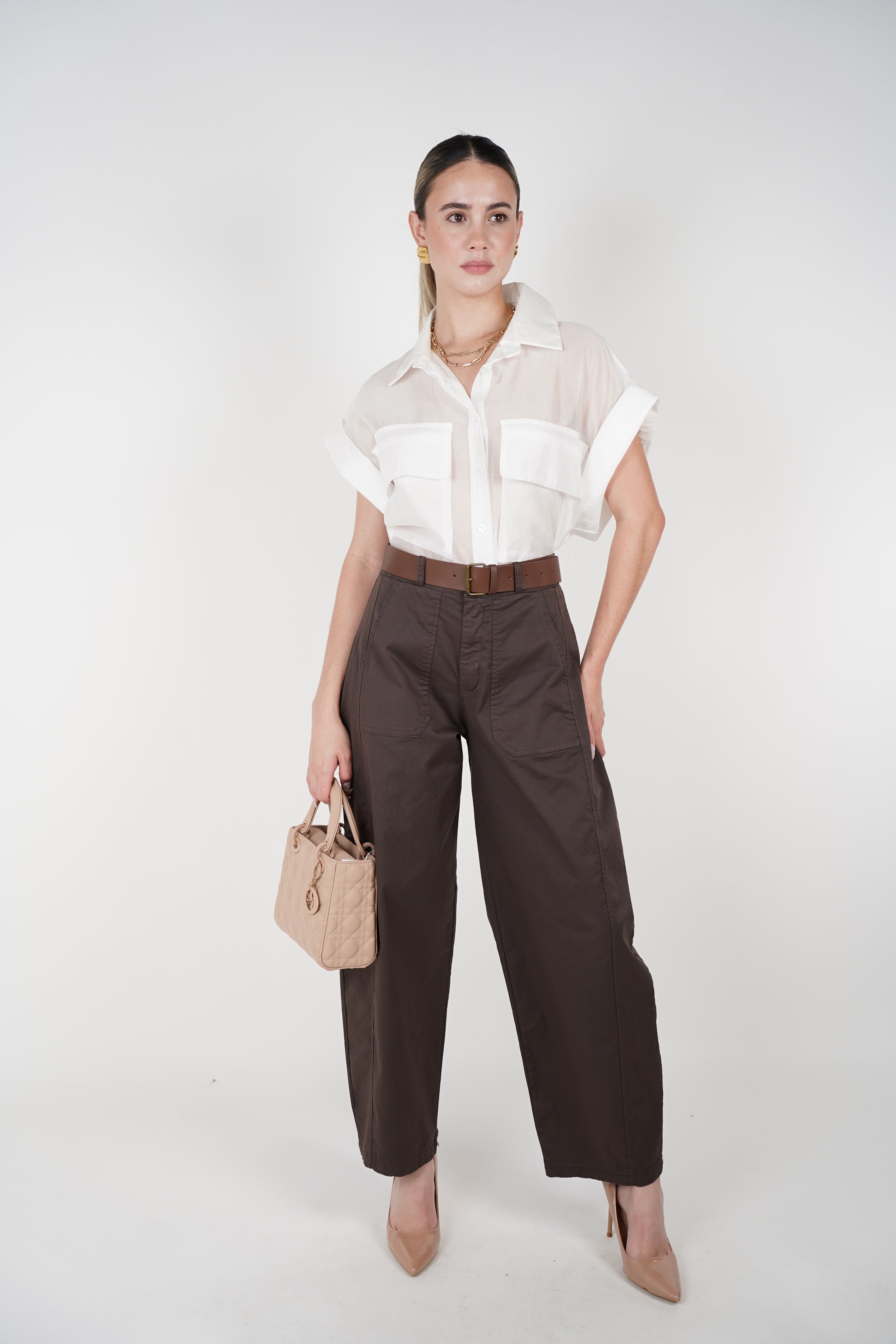 Jasa Belted Pants – Effortless Style with a Structured Fit