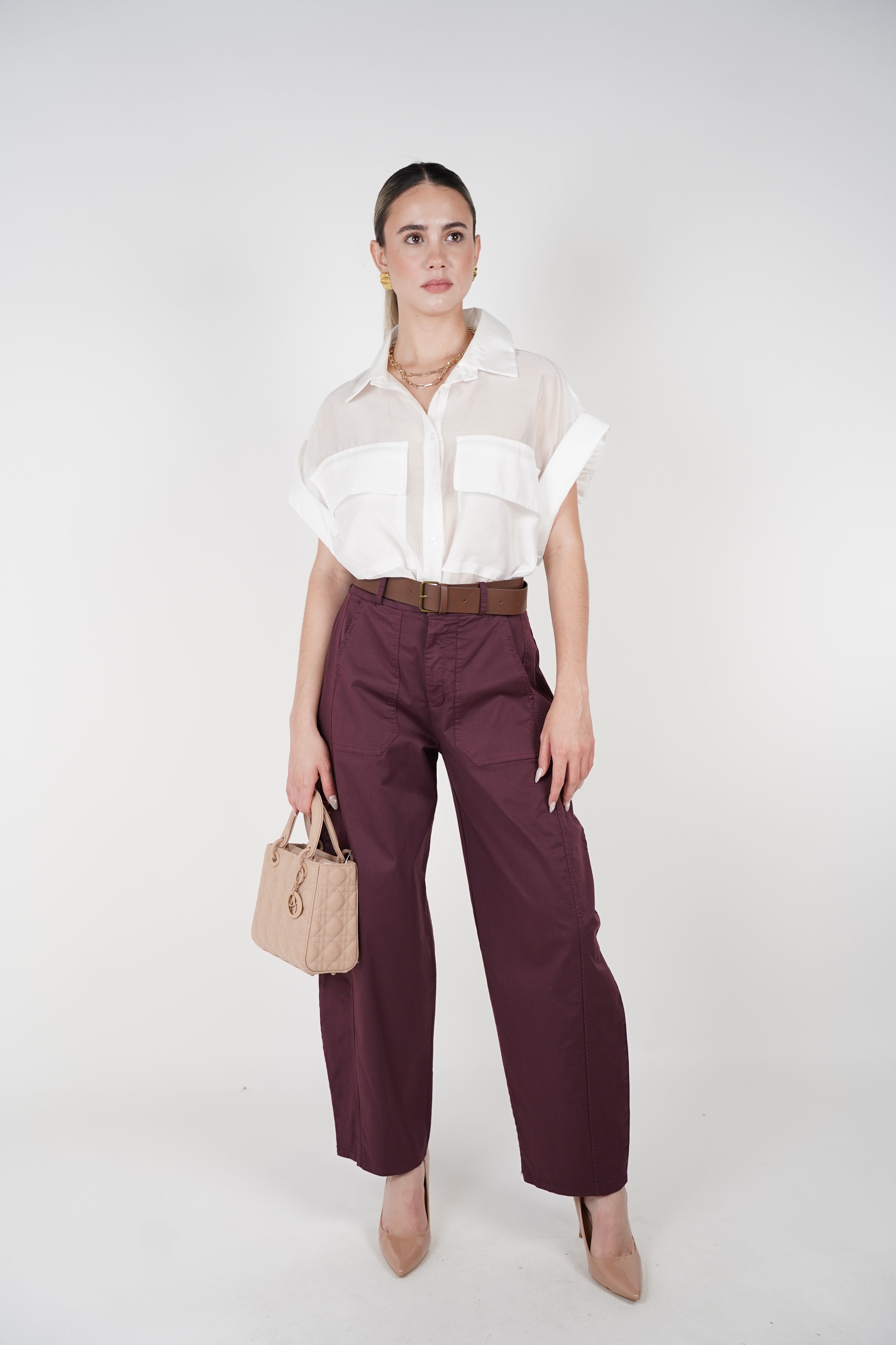 Jasa Belted Pants – Effortless Style with a Structured Fit