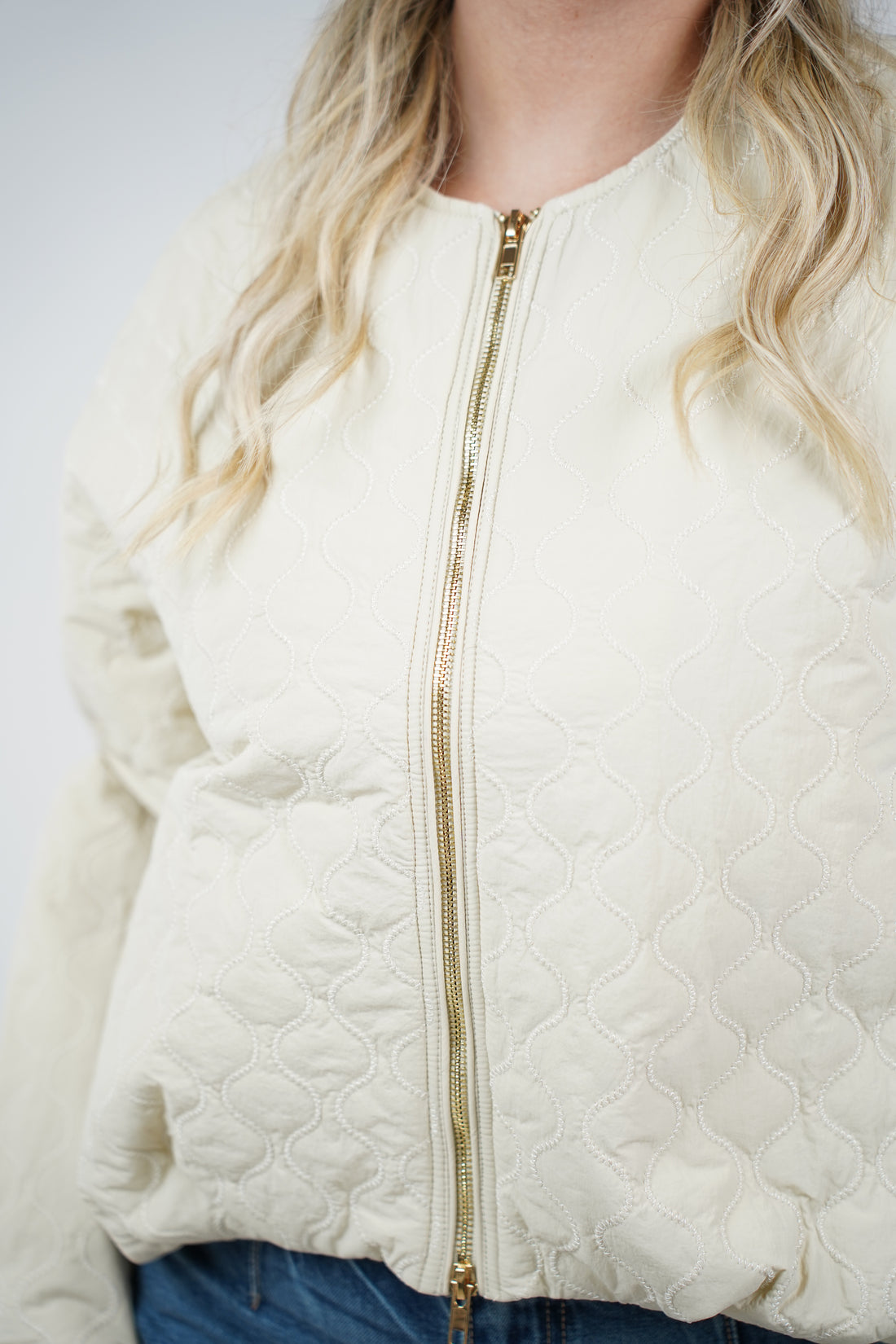 Velira Quilted Jacket – Brown Lightweight Quilted Zip Jacket