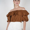 Reva Ruffle Top – Flirty Off-Shoulder Charm in Multiple Colors