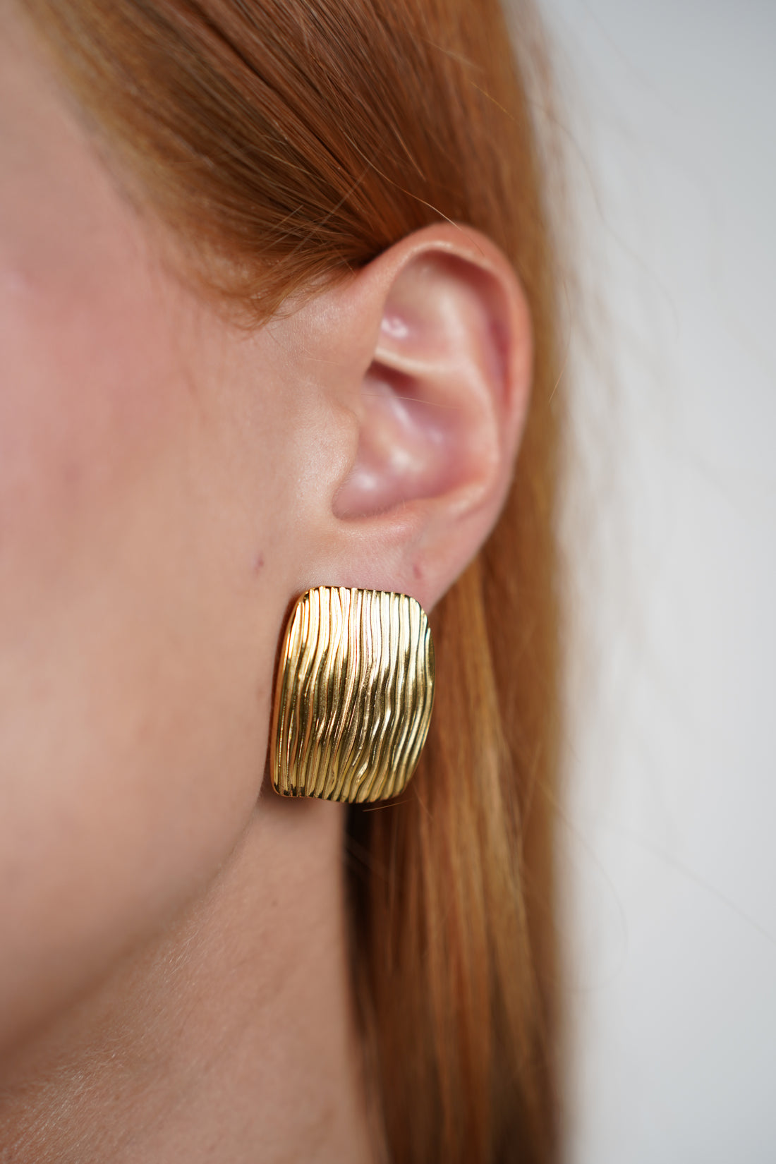 Zaire Squared Earrings – Textured Elegance with a Bold Edge