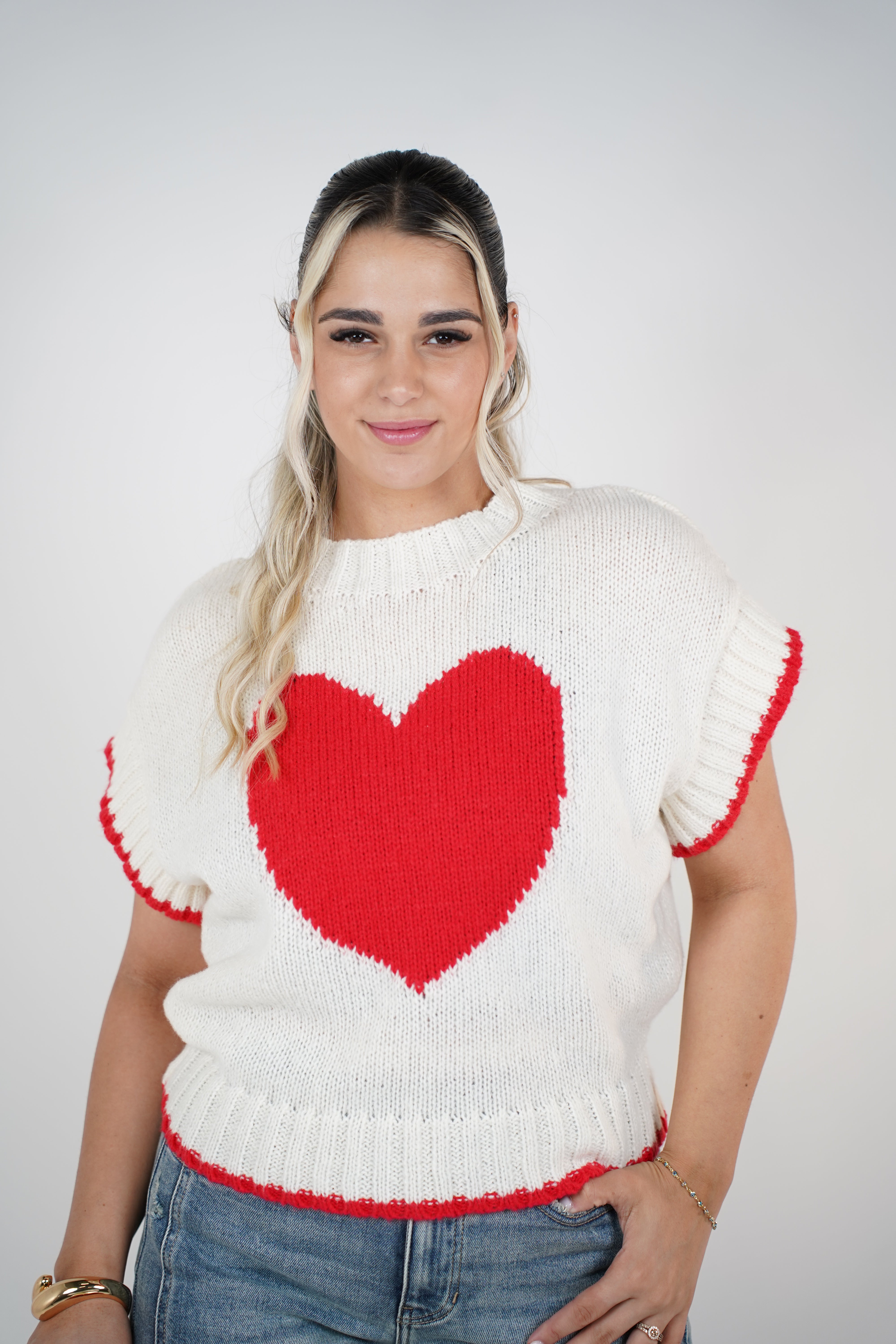Kori Oversized Heart Sweater Vest