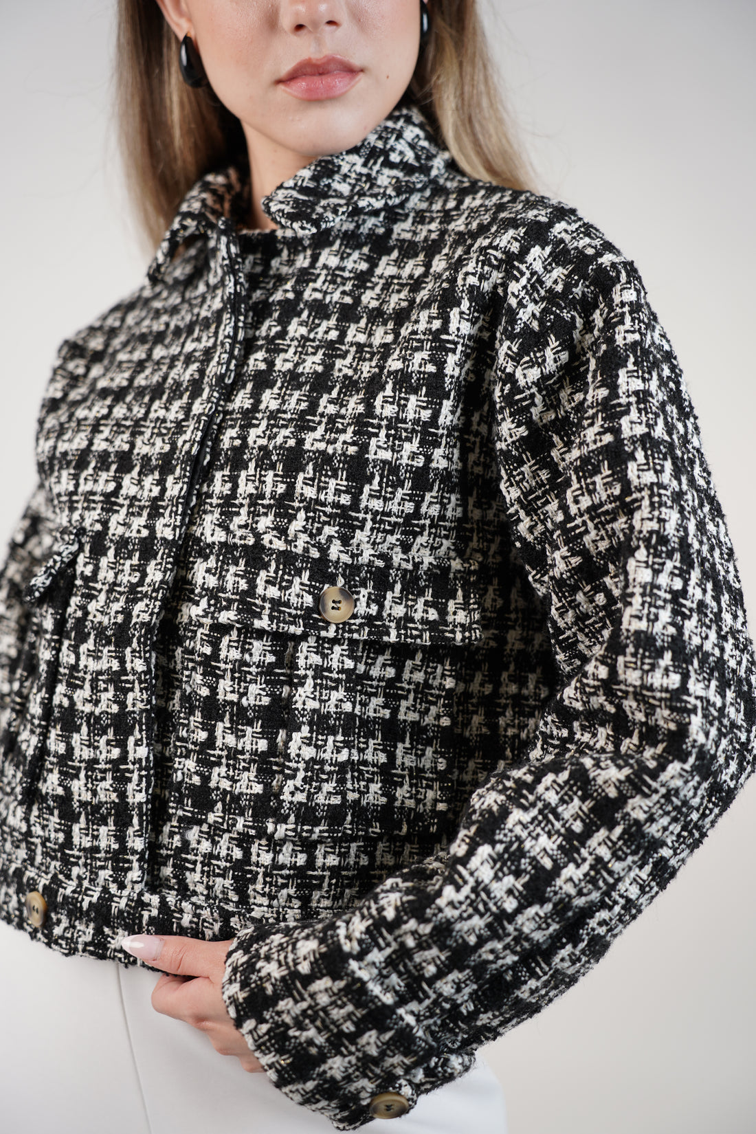 Javie Tweed Cropped Jacket – Parisian Chic, Modern Edge