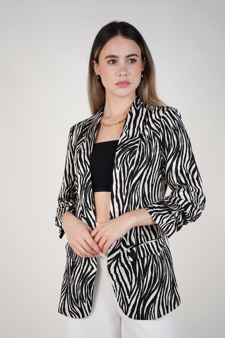 Raviel Zebra Blazer – Fierce Elegance, Effortlessly Chic