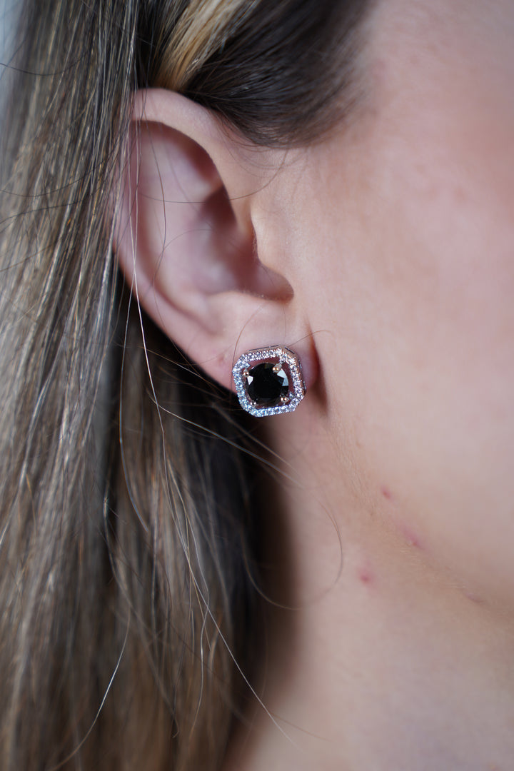 Delinor Stud Earrings – Classic Sparkle with a Modern Edge