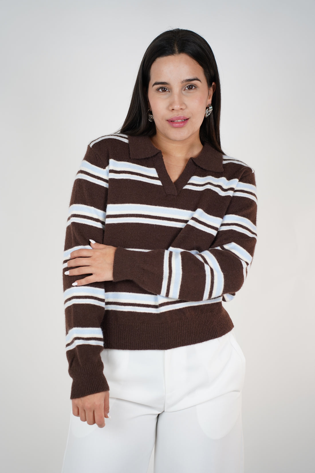 Neli Polo Stripped Sweater
