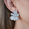 Javira Flower Earrings – Sparkling Elegance in Full Bloom