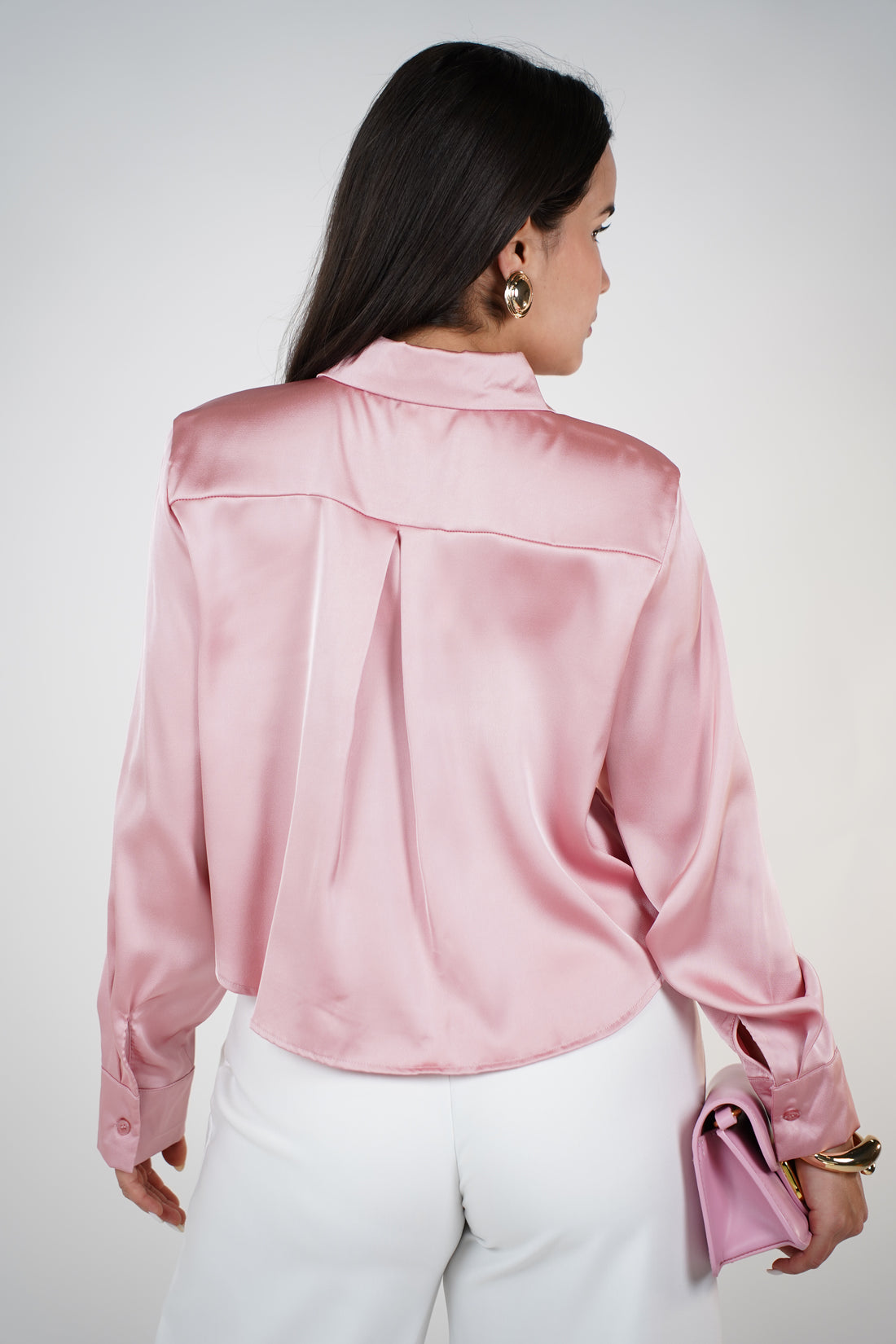 Lissey Silk Cropped Blouse – Luxe, Soft & Effortlessly Elevated