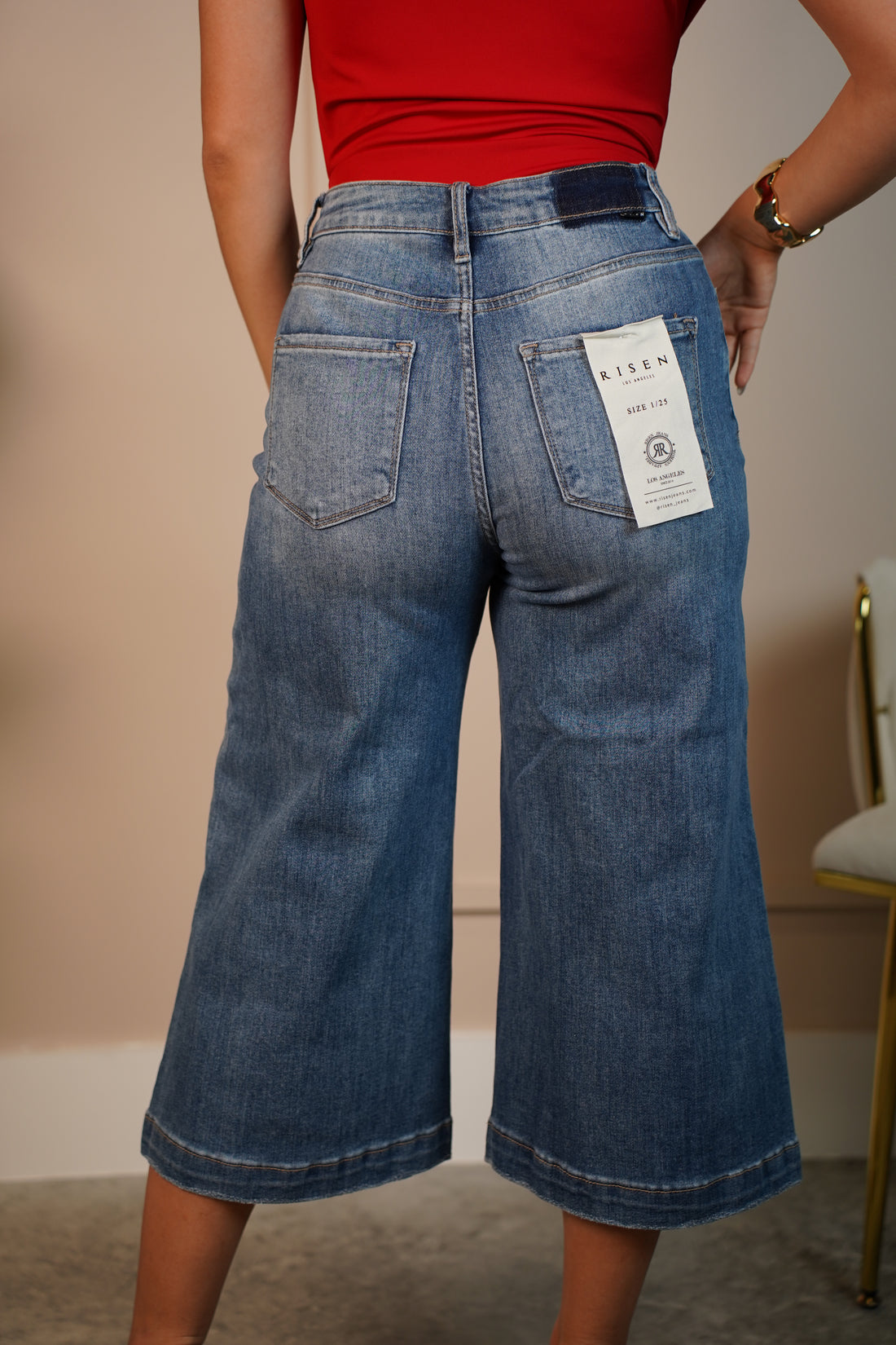 Elna Cropped Wideleg Jeans – Sleek, Stretchy & Modern