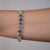 Zaria Rainbow Clover Link Bracelet