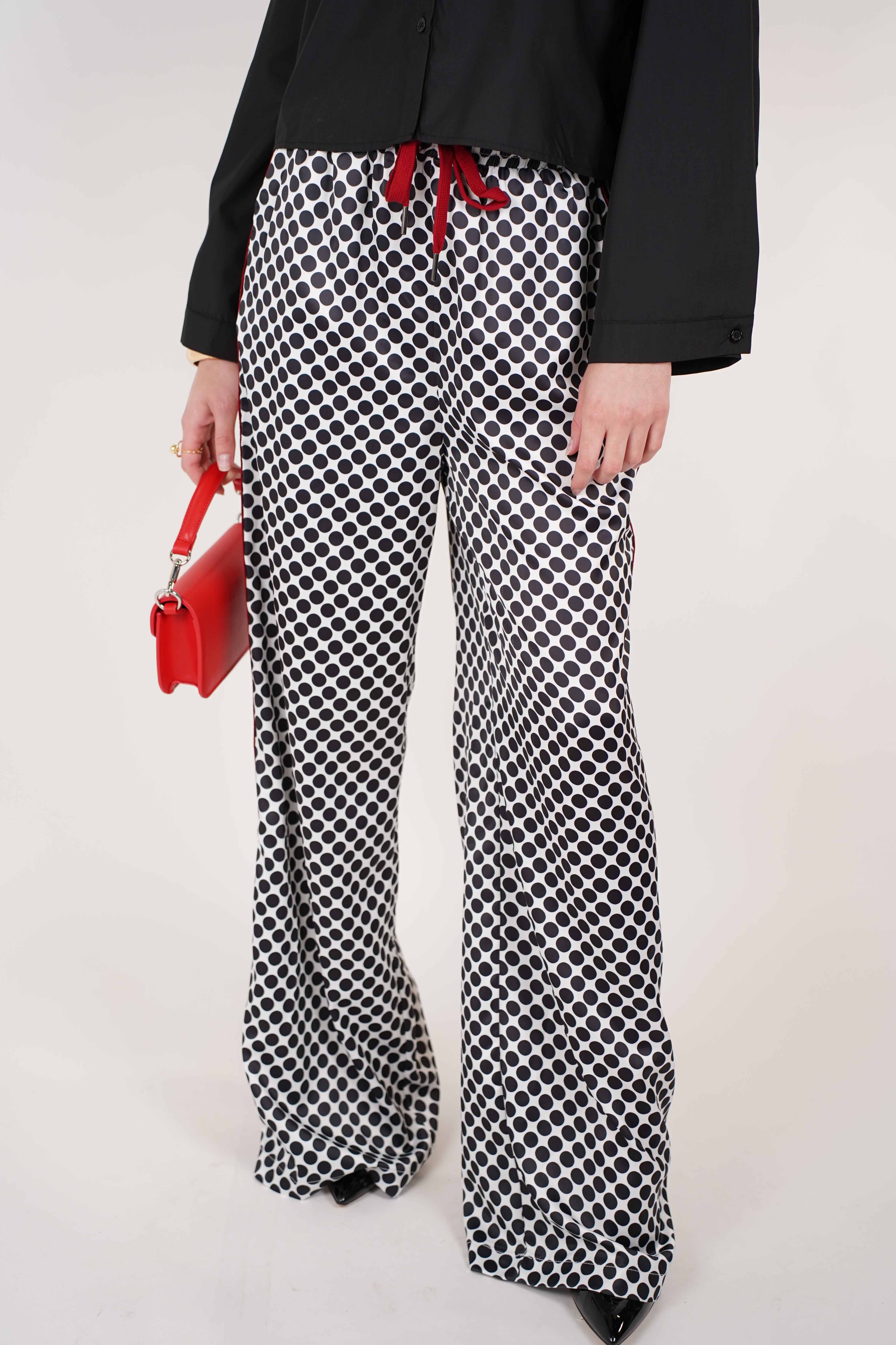 Ovelyn Polka Dot Pants | Wide-Leg Printed Trousers