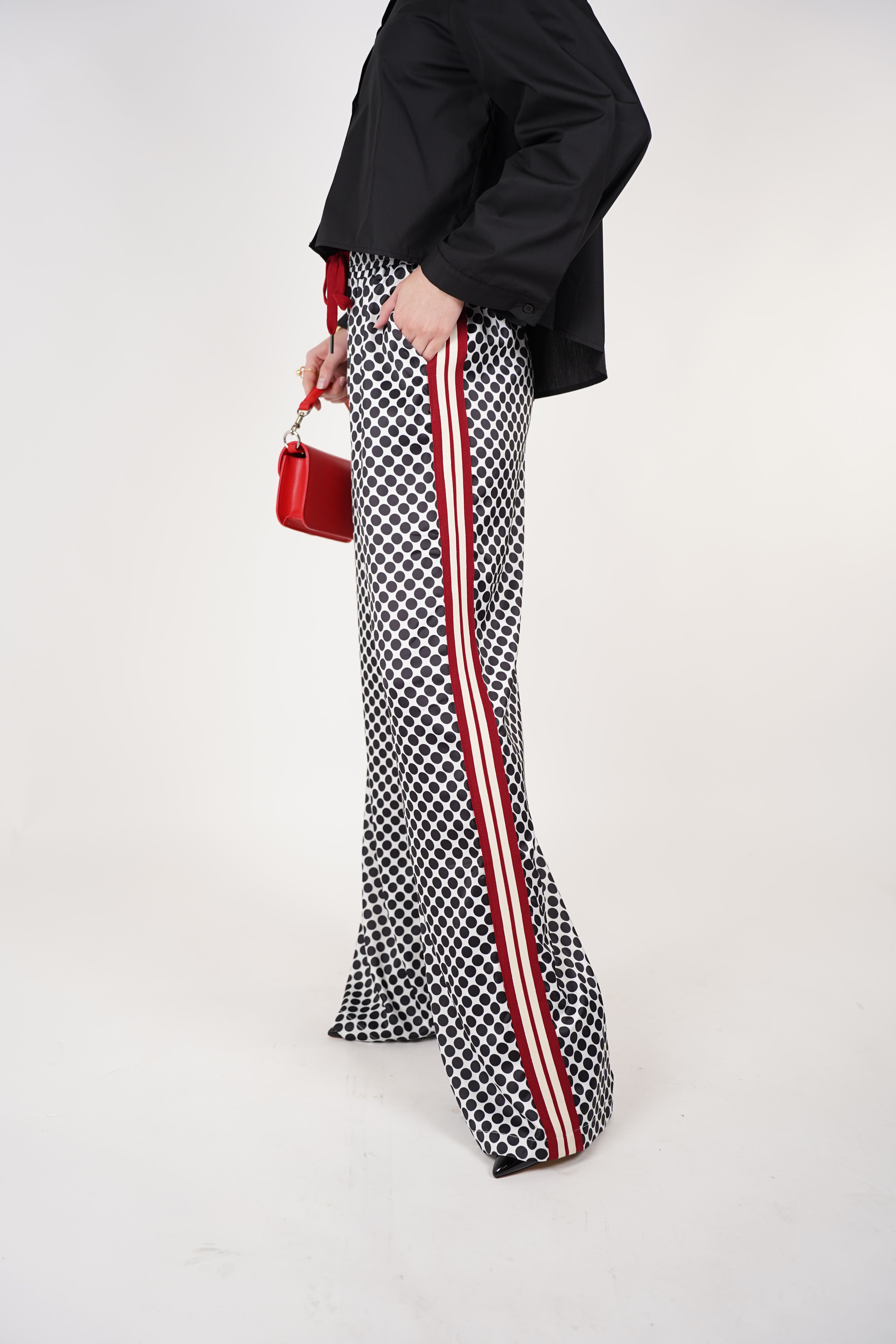 Ovelyn Polka Dot Pants | Wide-Leg Printed Trousers