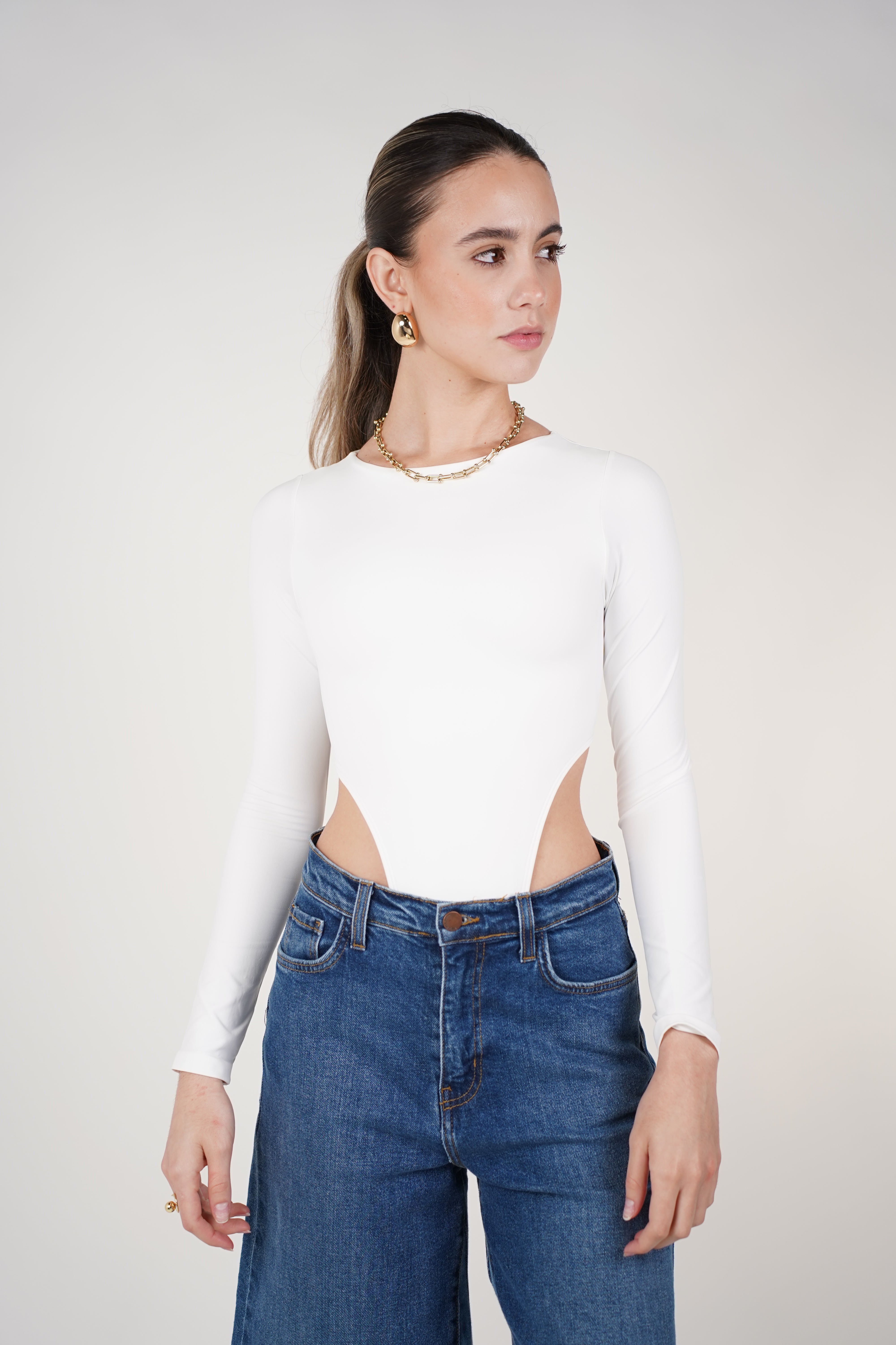 Naleen Highcut Longsleeve Bodysuit – Sleek Sculpting High-Cut Essential