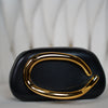 Zalia Trendy Clutch – Sculptural Elegance with a Bold Gold Accent