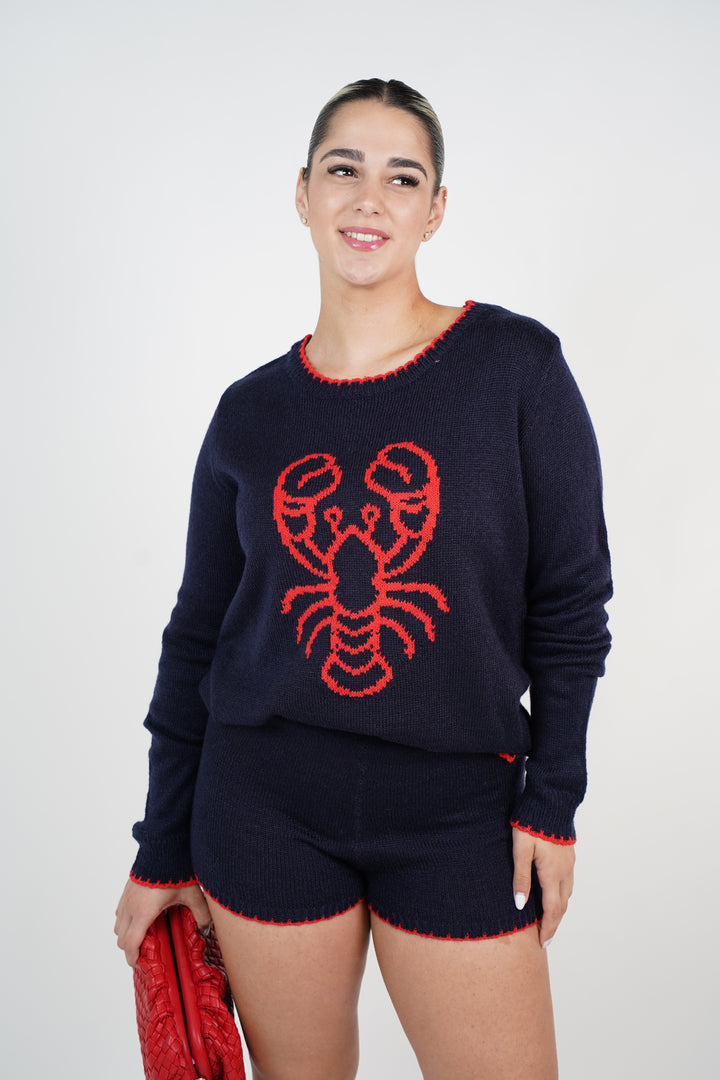 Sambrana Lobster Sweater Shorts Set