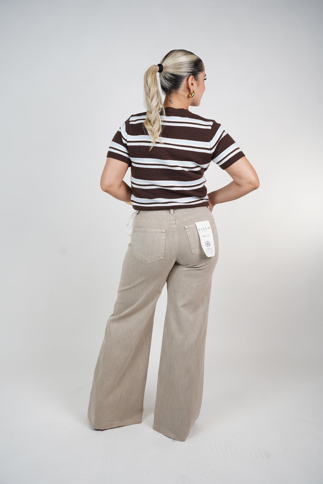 Vemi Lurex Wide Leg Jeans