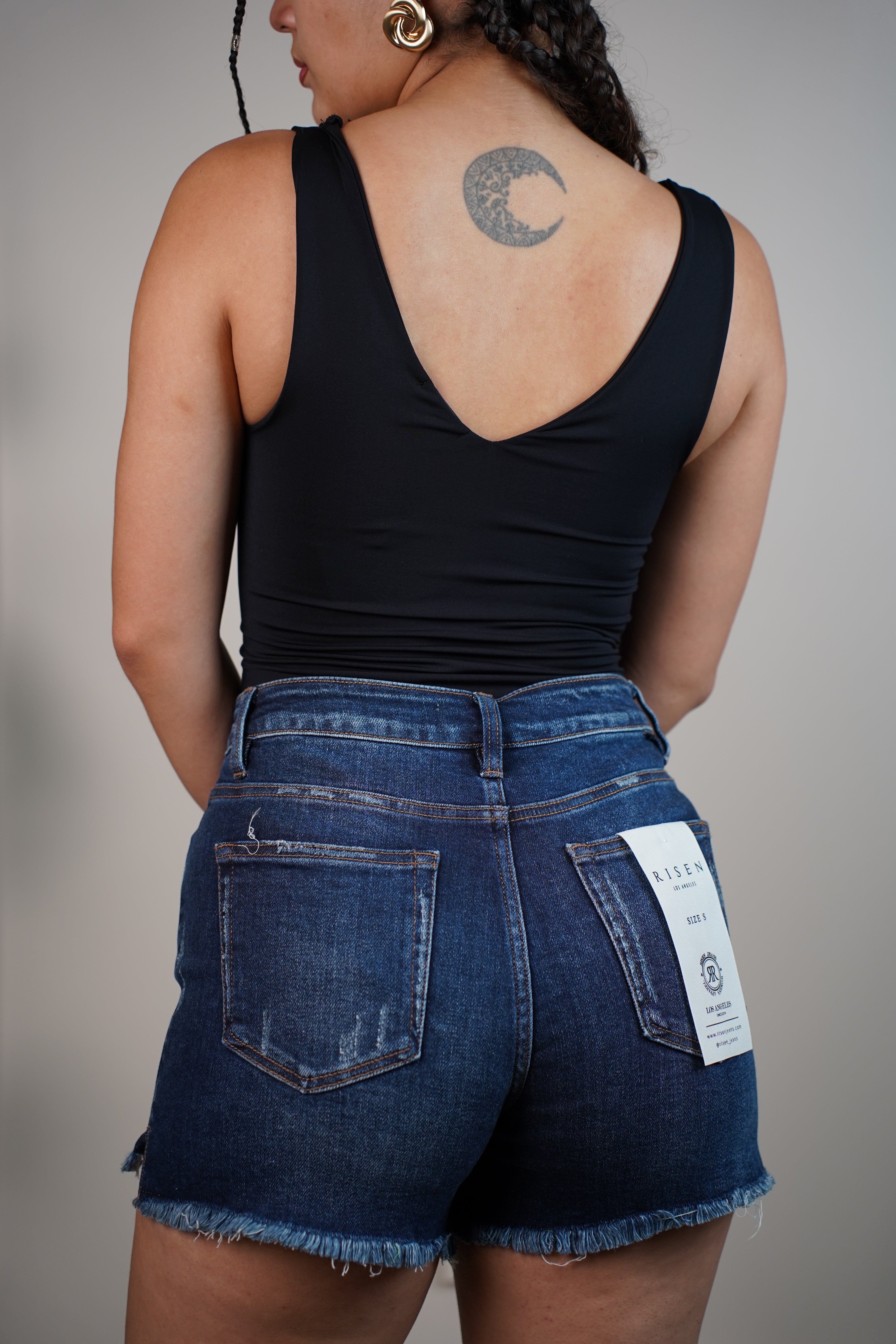 Zyla High-Rise Short – Distressed Denim Perfection