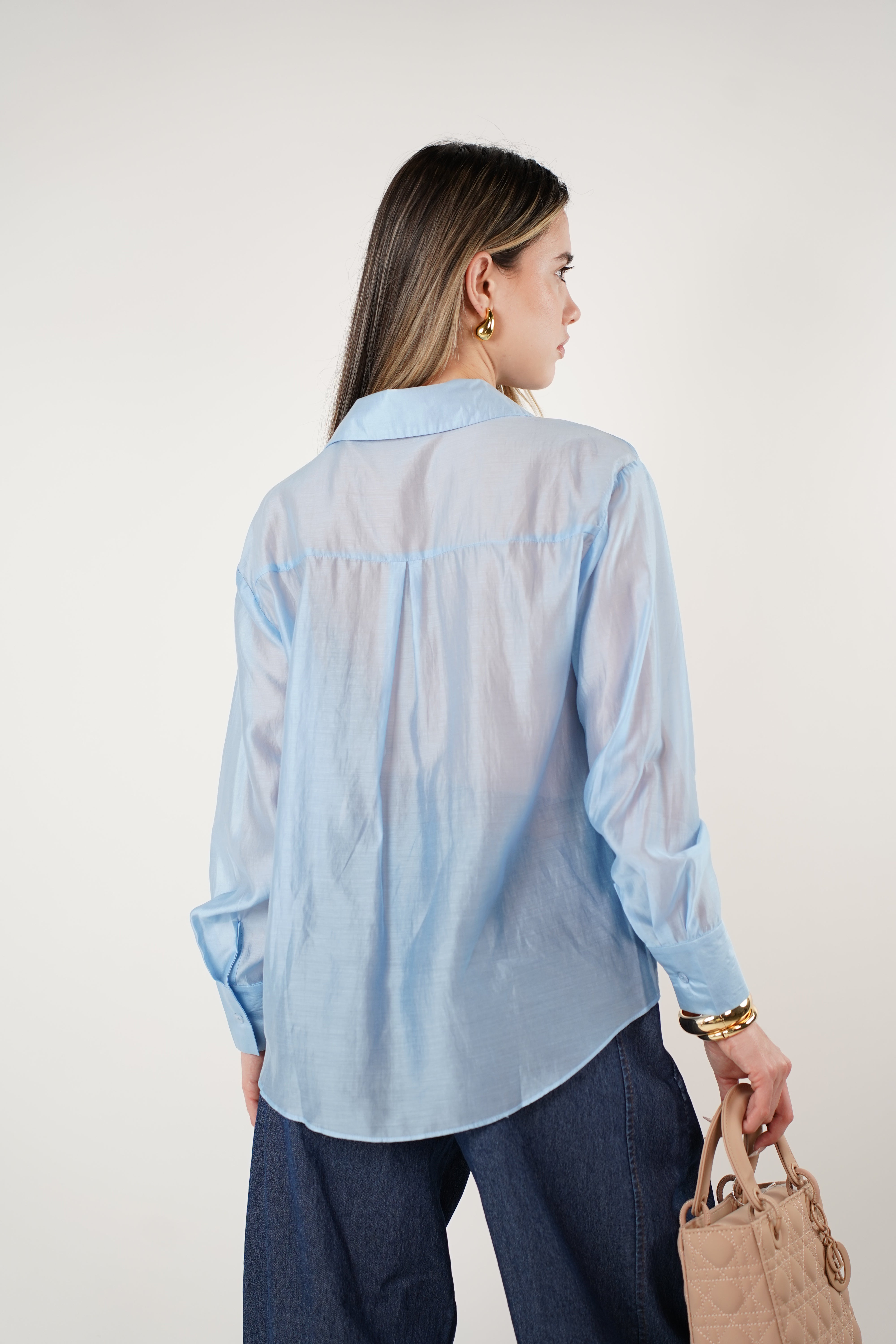 Davi Oversized Button Down – Sheer Drama