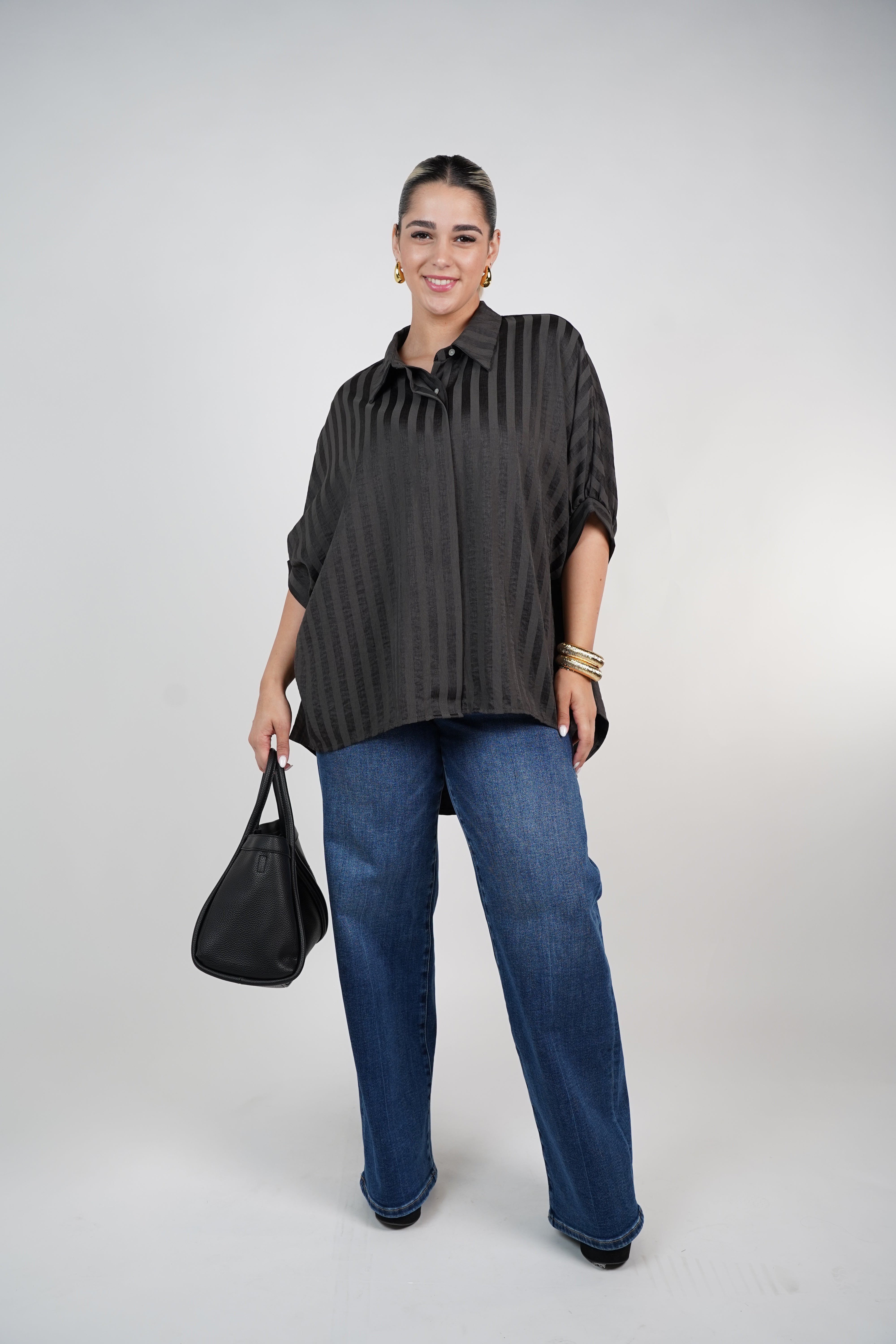 Tali Stripped Oversized Blouse