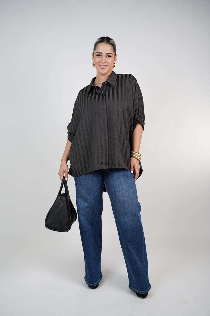 Tali Stripped Oversized Blouse