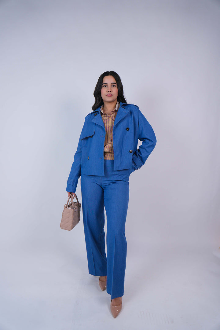 Tovia Denim Jacket Pants Set