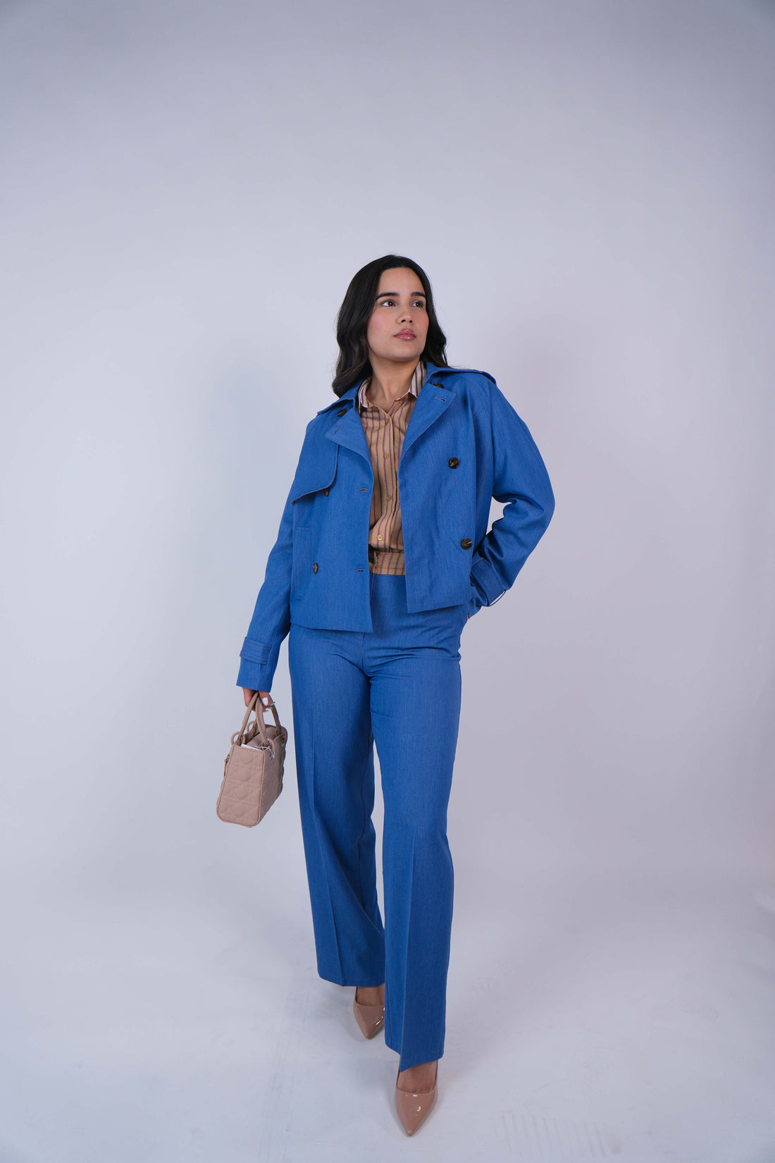 Tovia Denim Jacket Pants Set