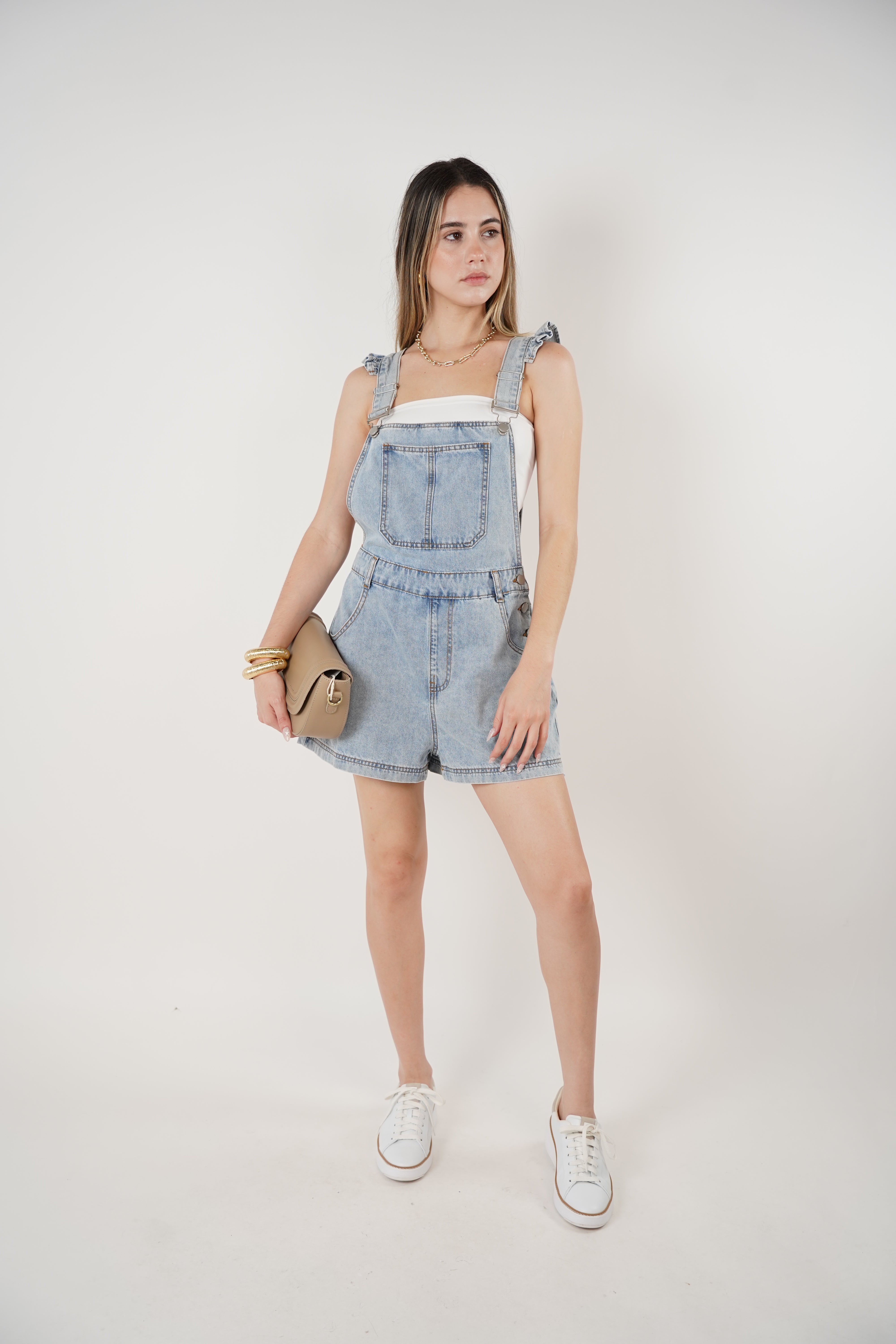 Miora Denim Shorts Overall – Casual Cool with a Playful Twist