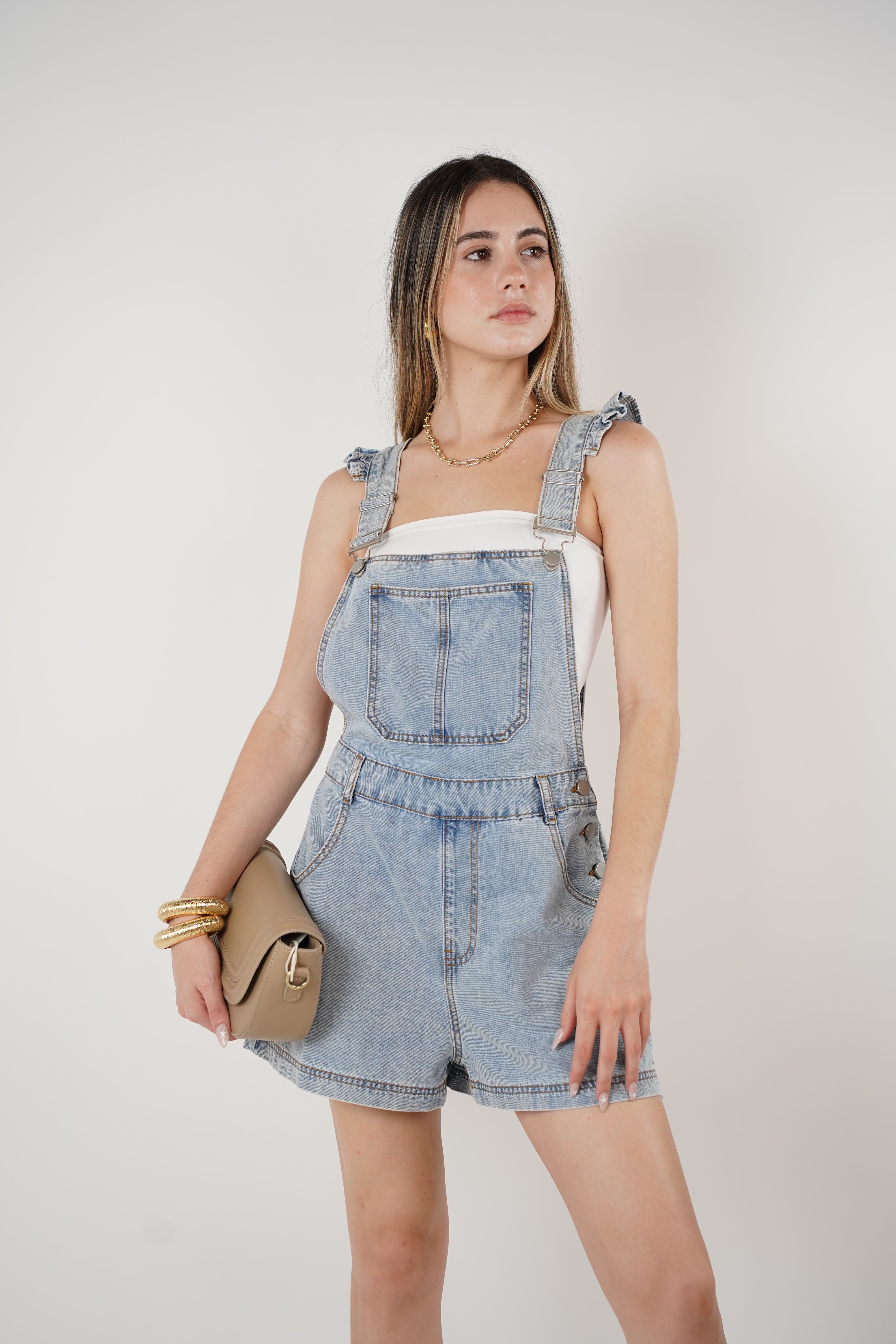 Miora Denim Shorts Overall – Casual Cool with a Playful Twist