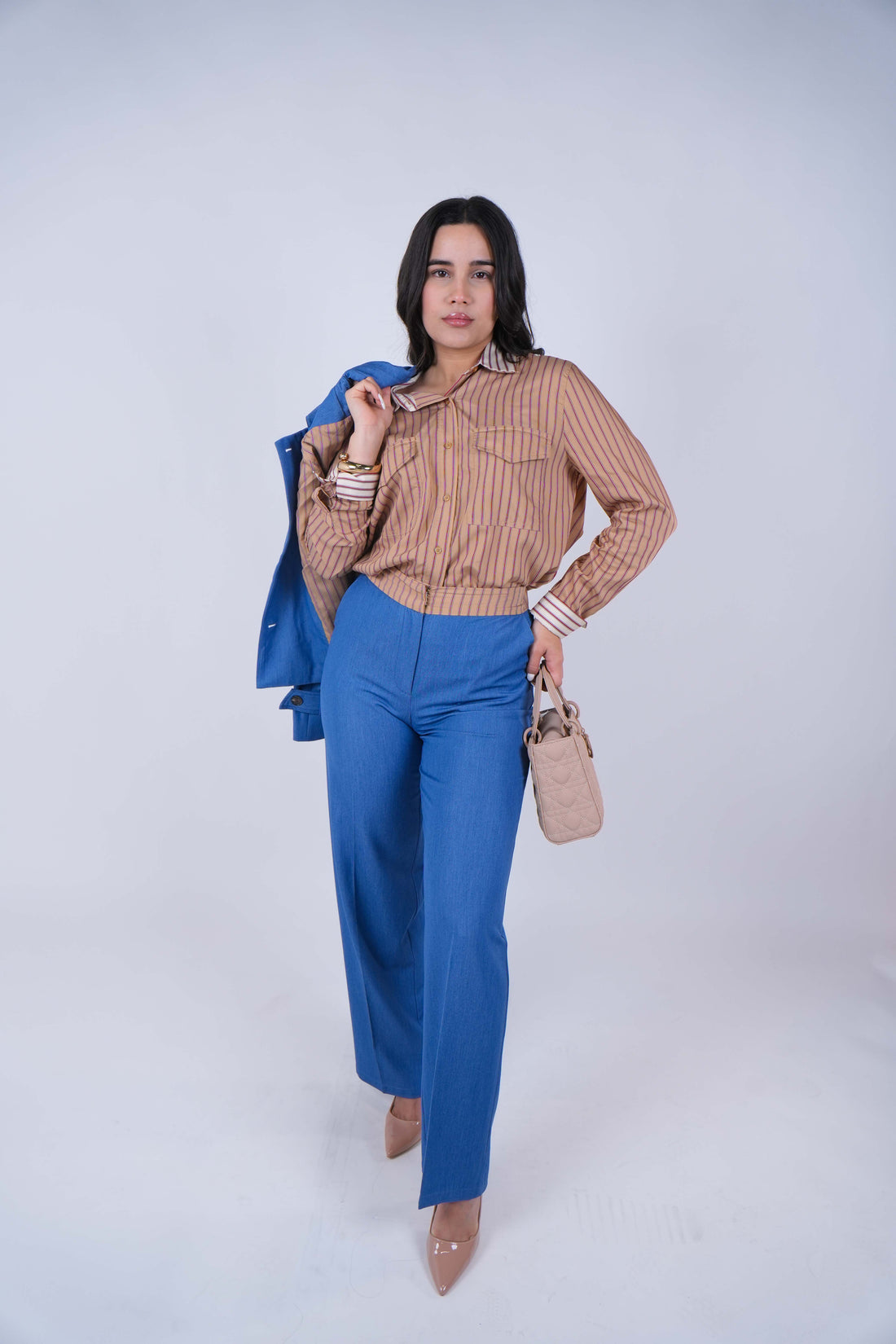 Tovia Denim Jacket Pants Set