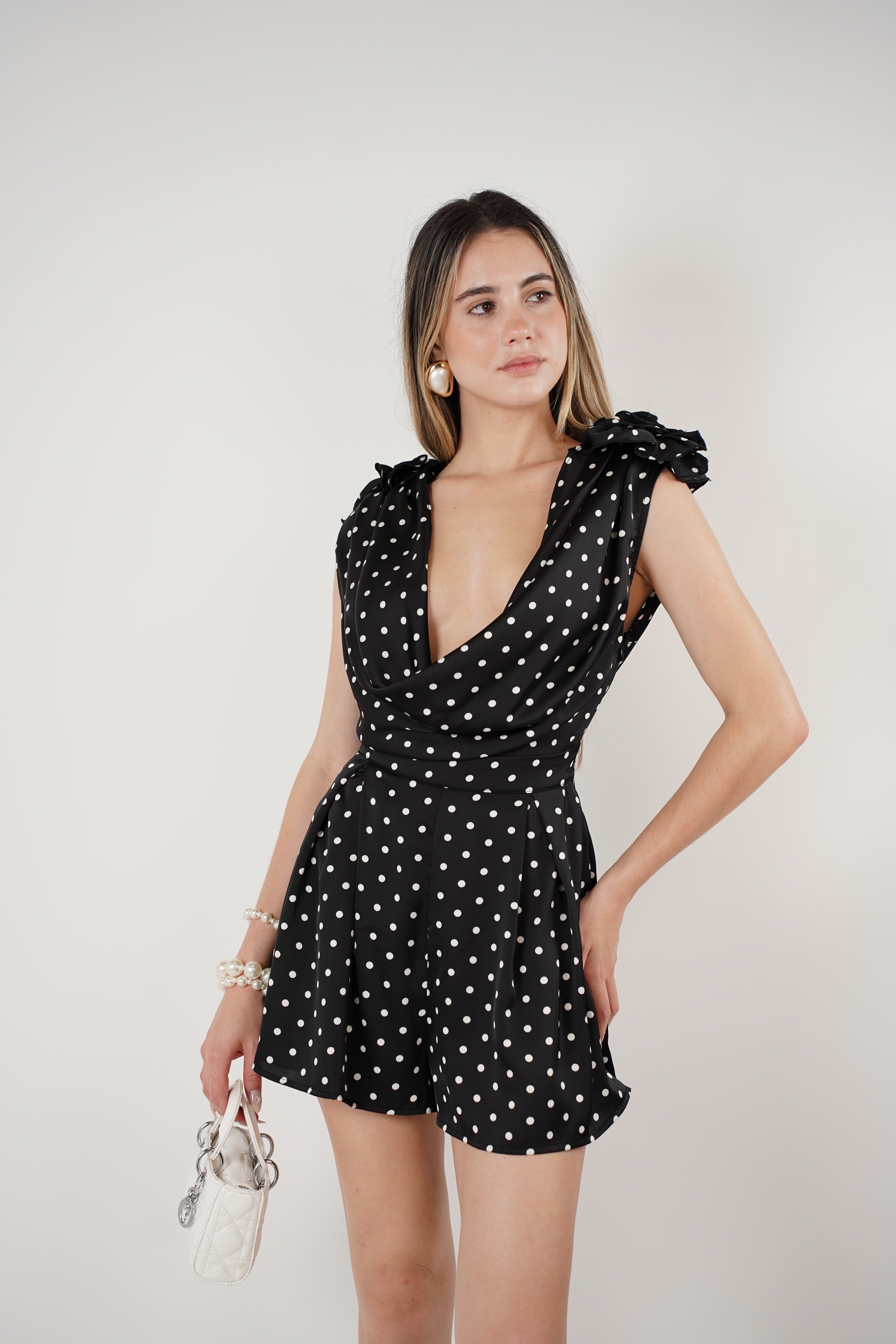 Kiora Polka Dot Mini Dress – Vintage Glam with a Modern Edge