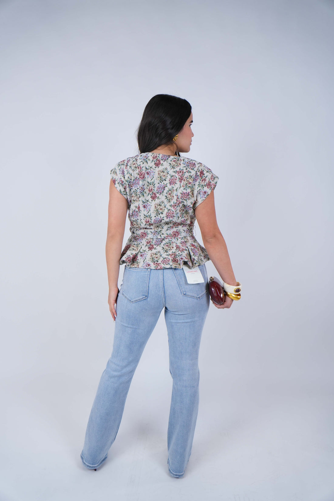 Savi Jacquard Floral Top