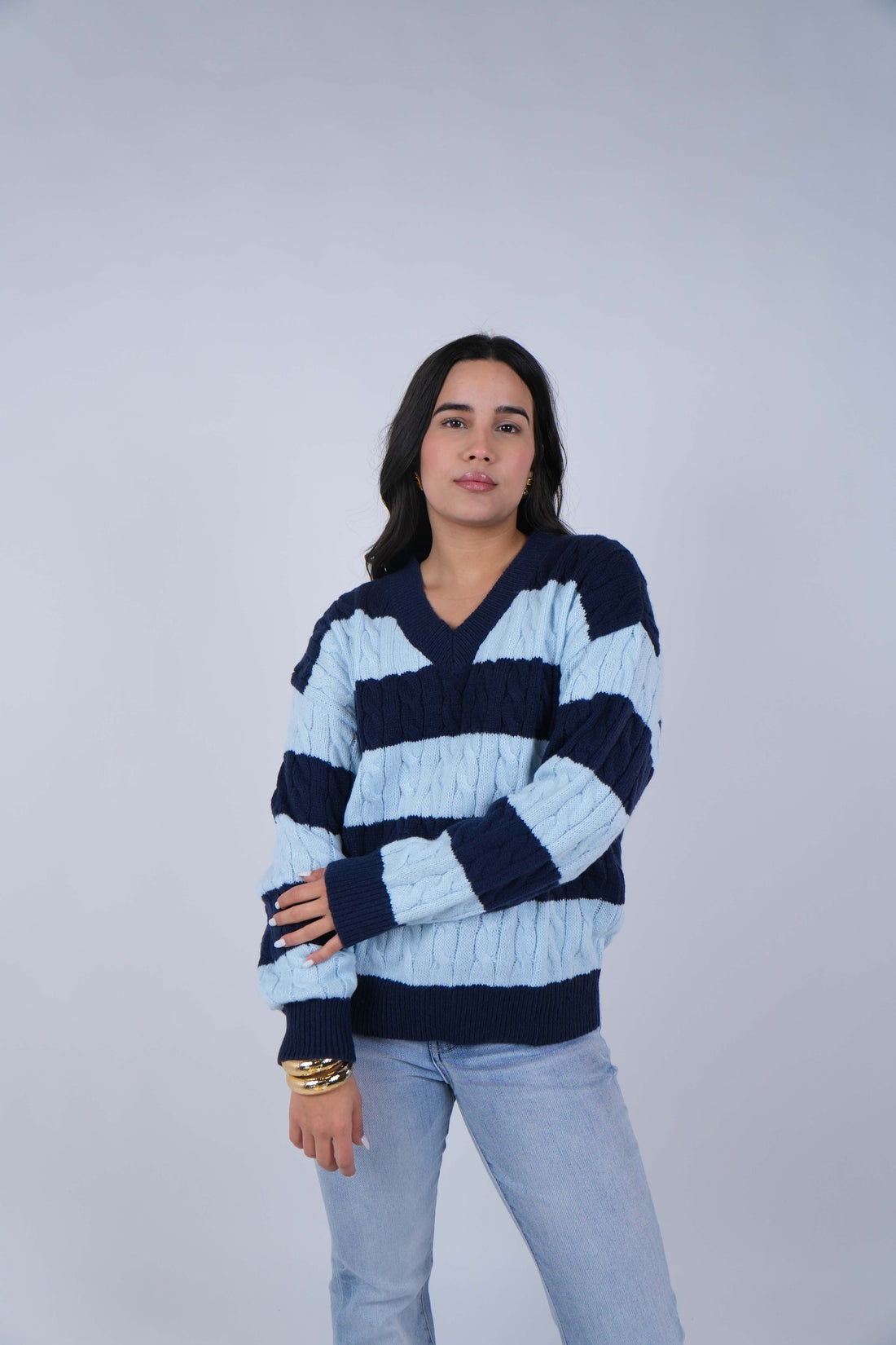 Tavia Stripped Knit Sweater