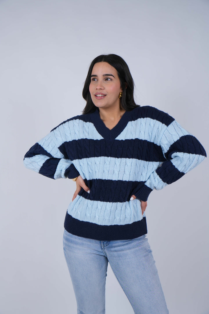 Tavia Stripped Knit Sweater