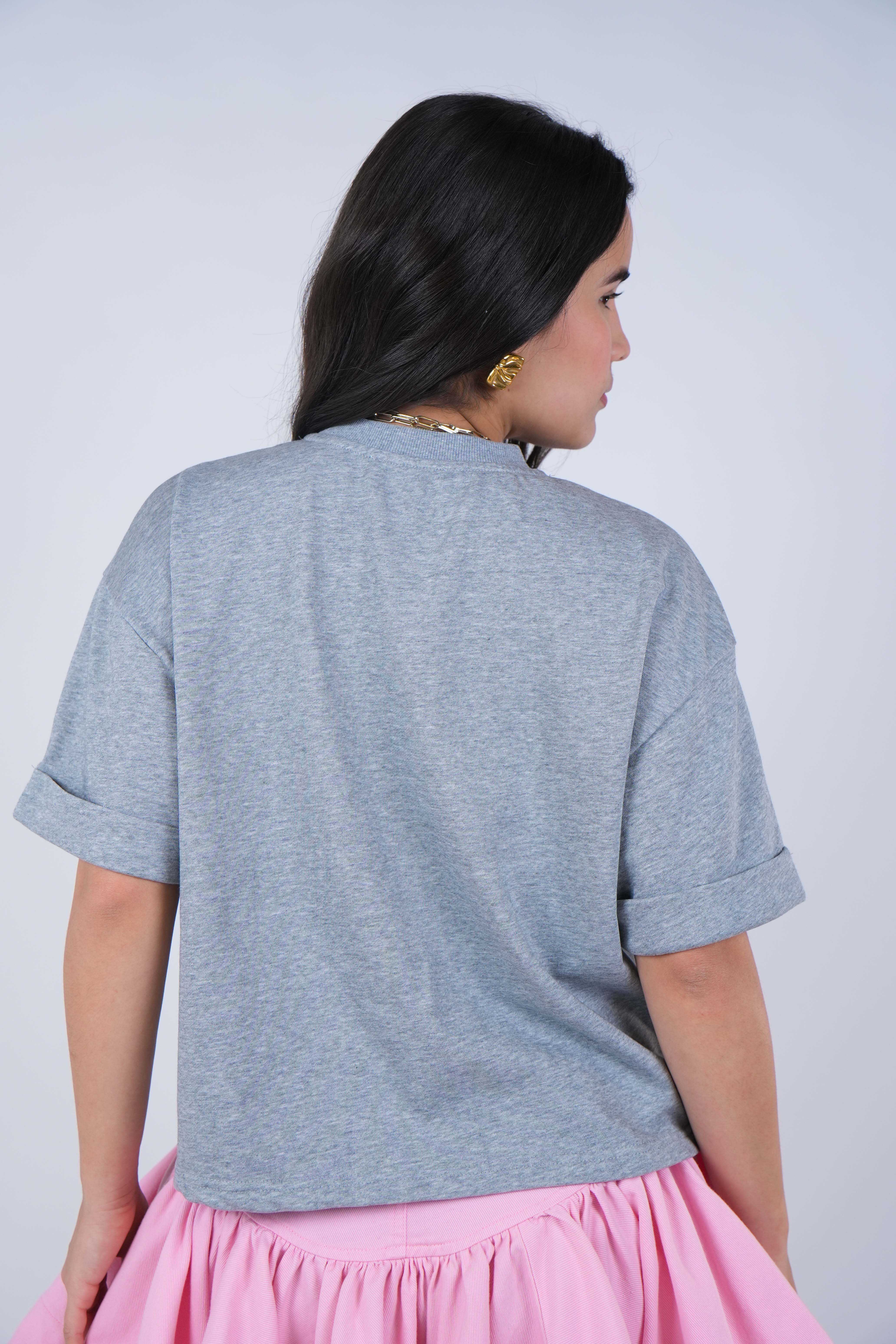 Terry Short Sleeve Knit Top