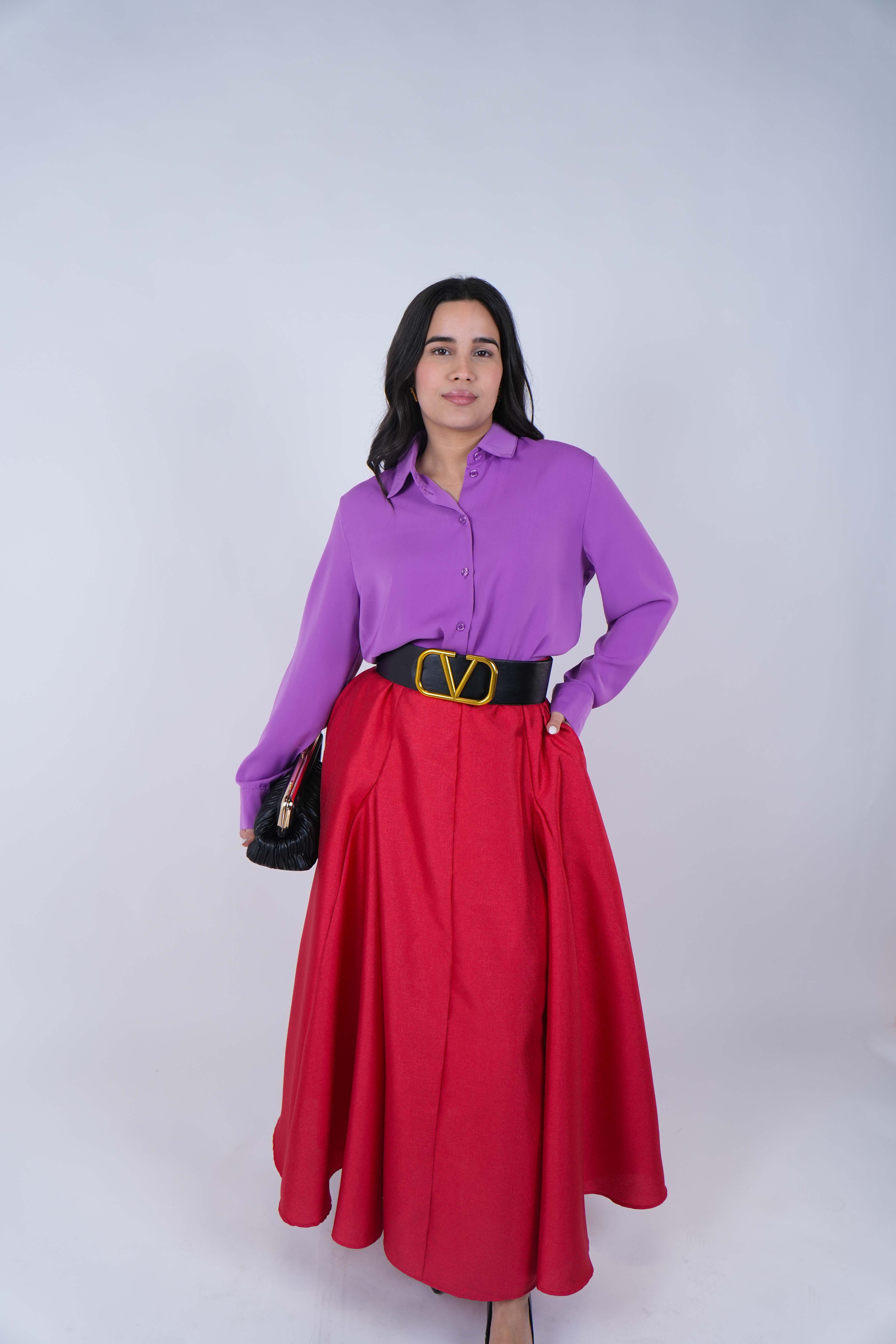 Nema Belted Maxi Skirt