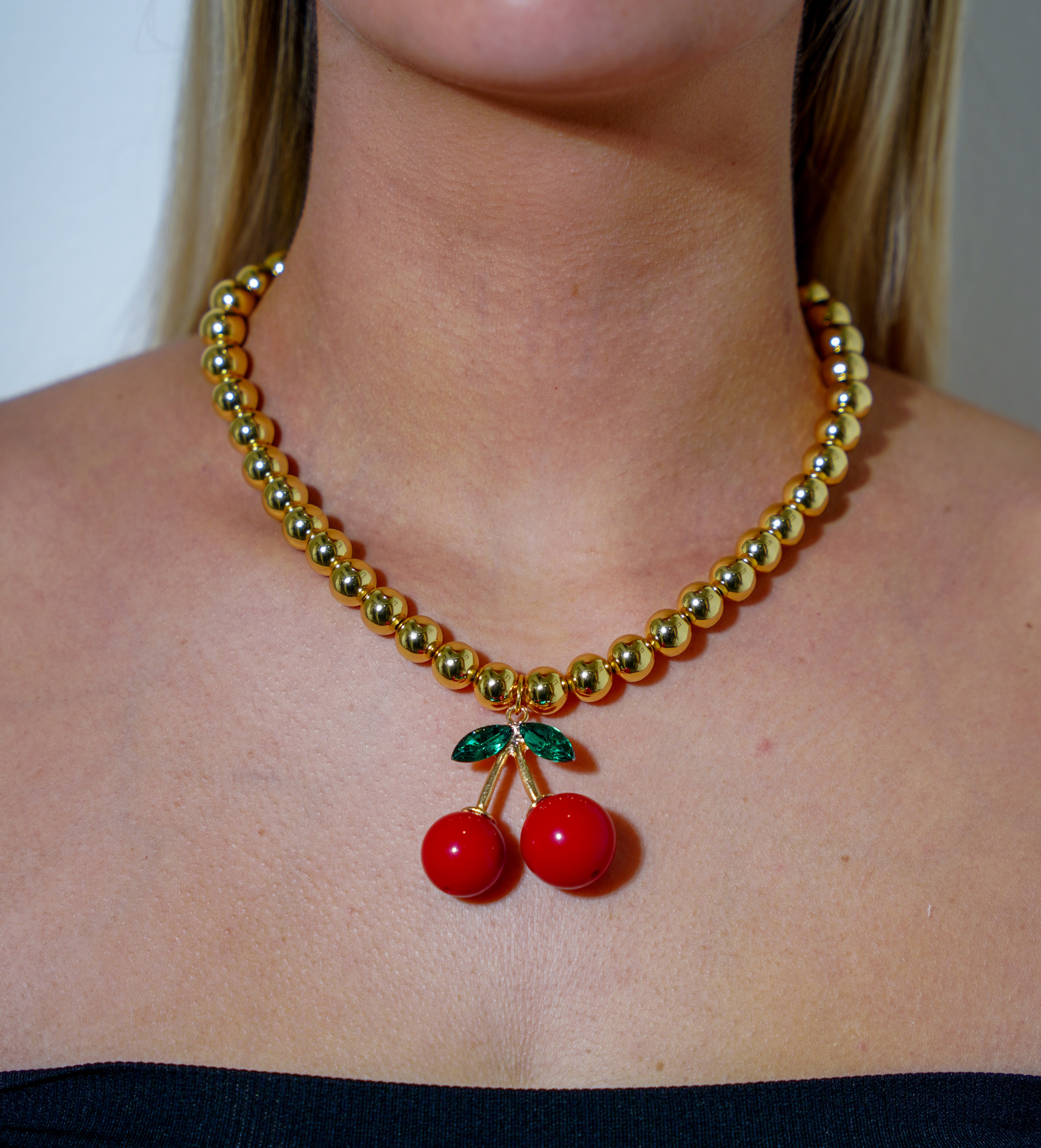 Chunky Cherry Necklace