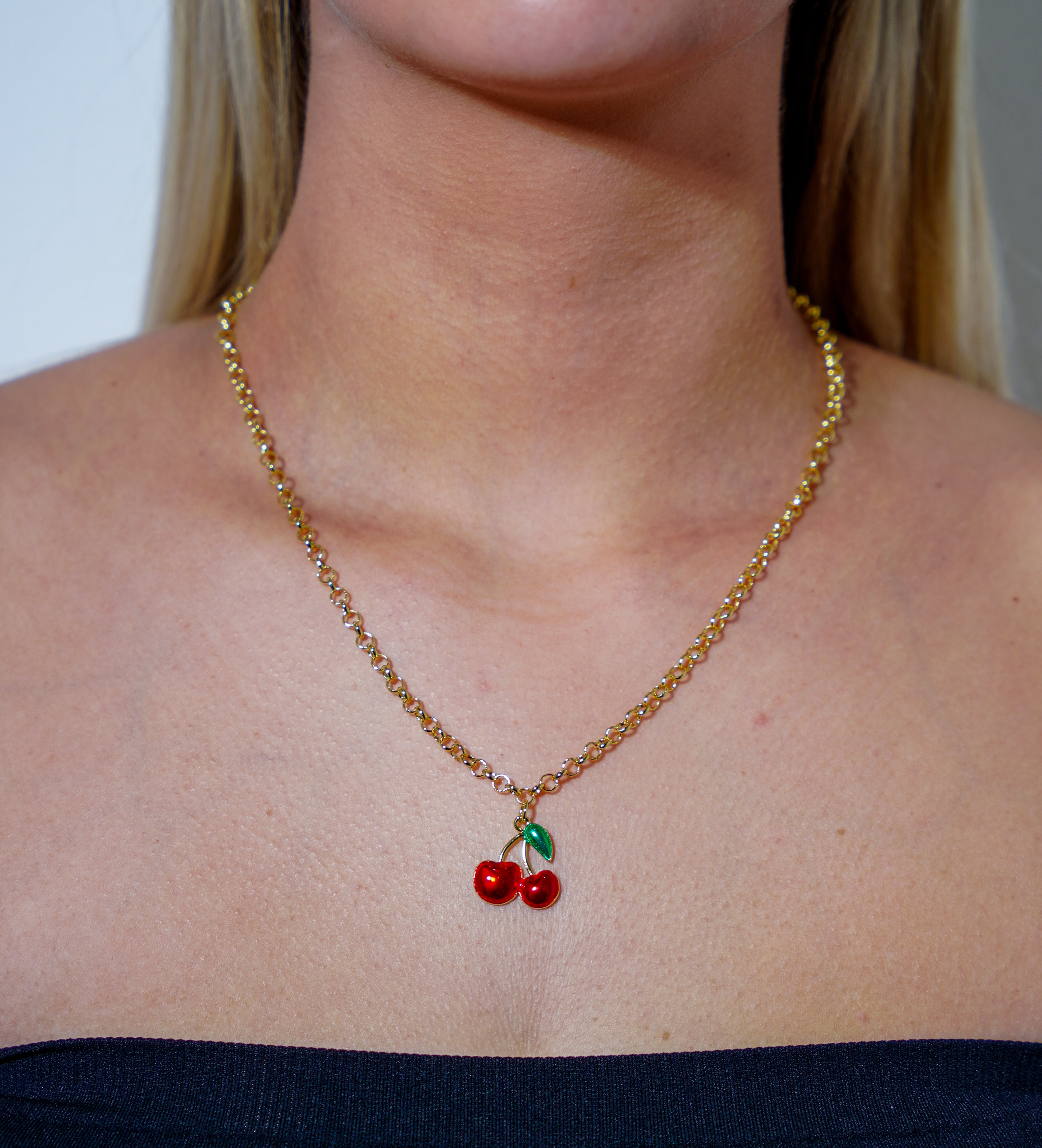 Thin Cherry Necklace