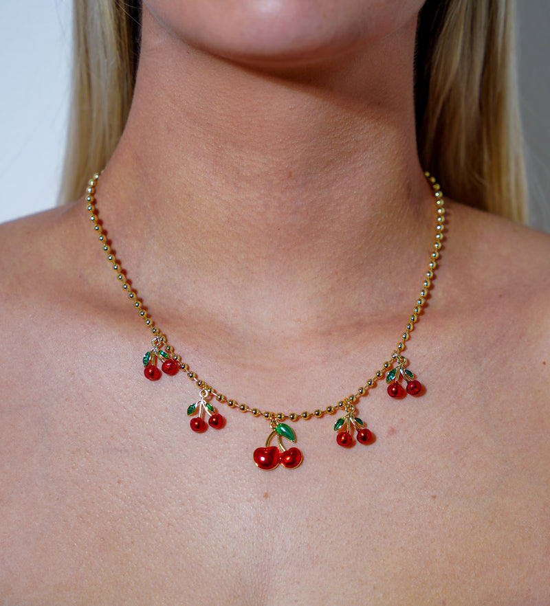 Thin Cherries Necklace