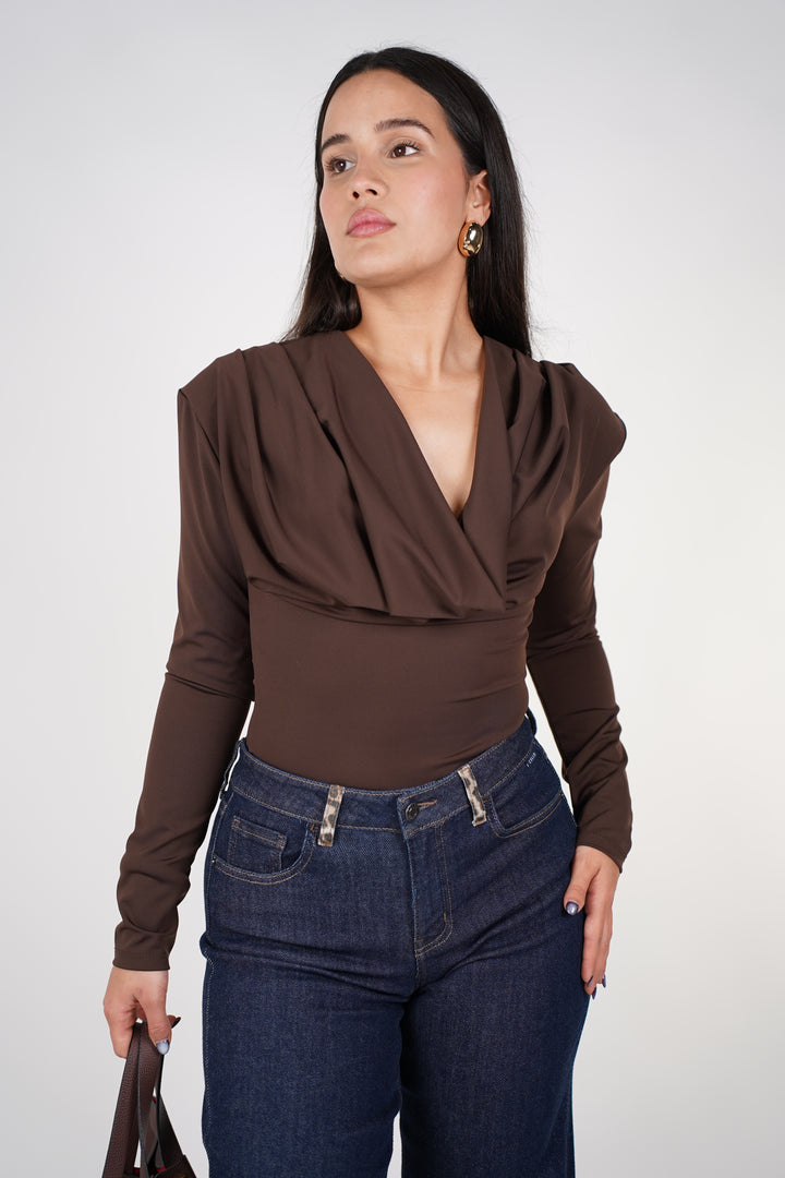 Dovea Bodysuit – Draped, Chic & Elevated