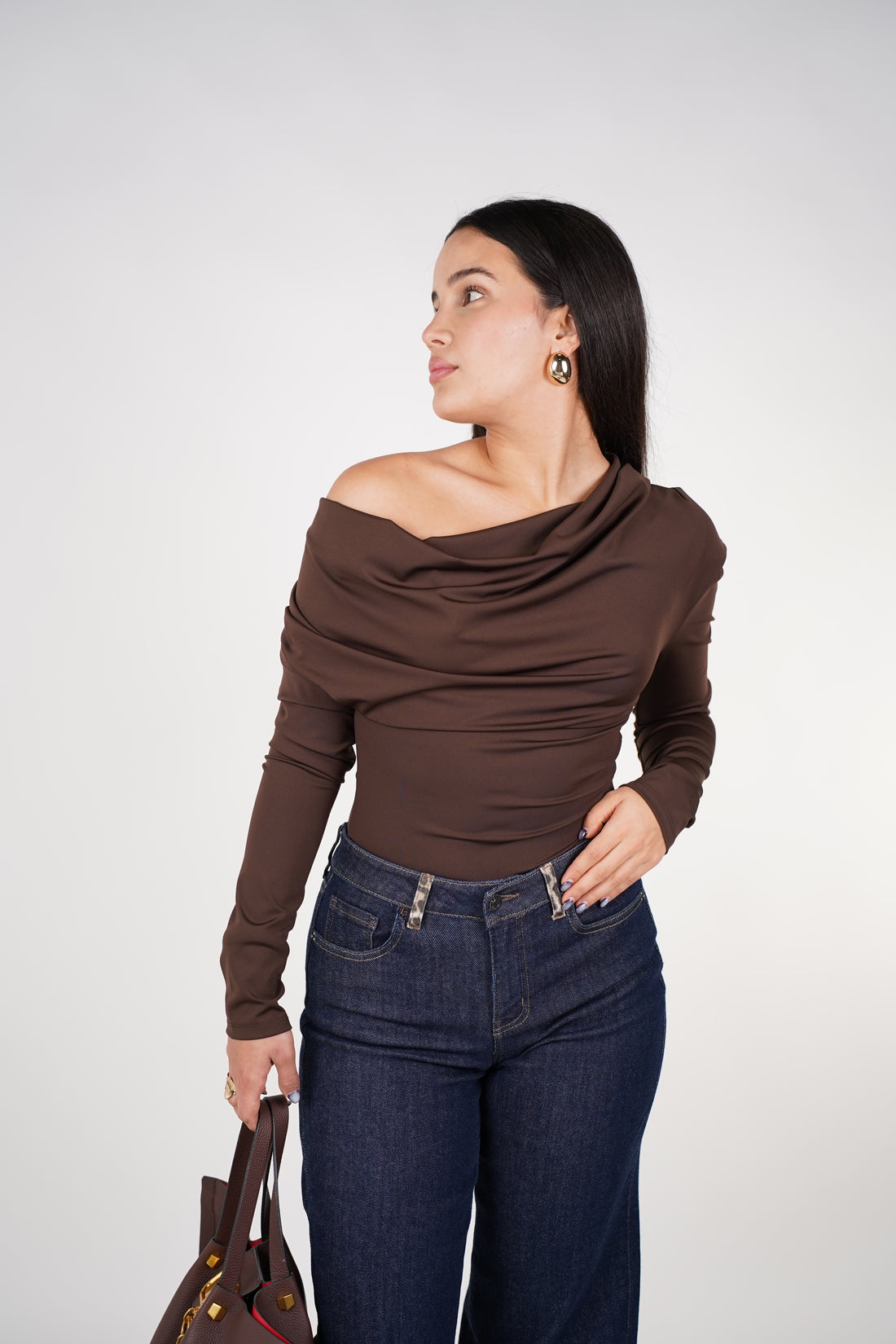 Dovea Bodysuit – Draped, Chic & Elevated