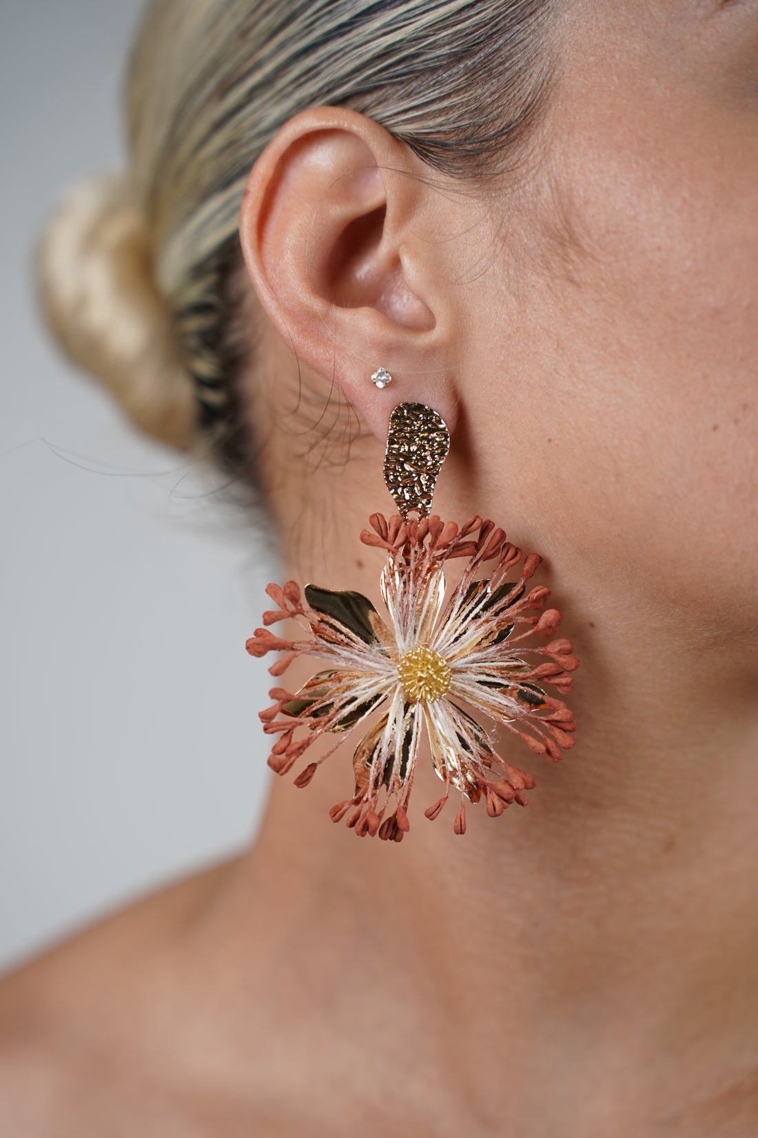 Zelan Flower Earring – Statement Floral Elegance in Bloom
