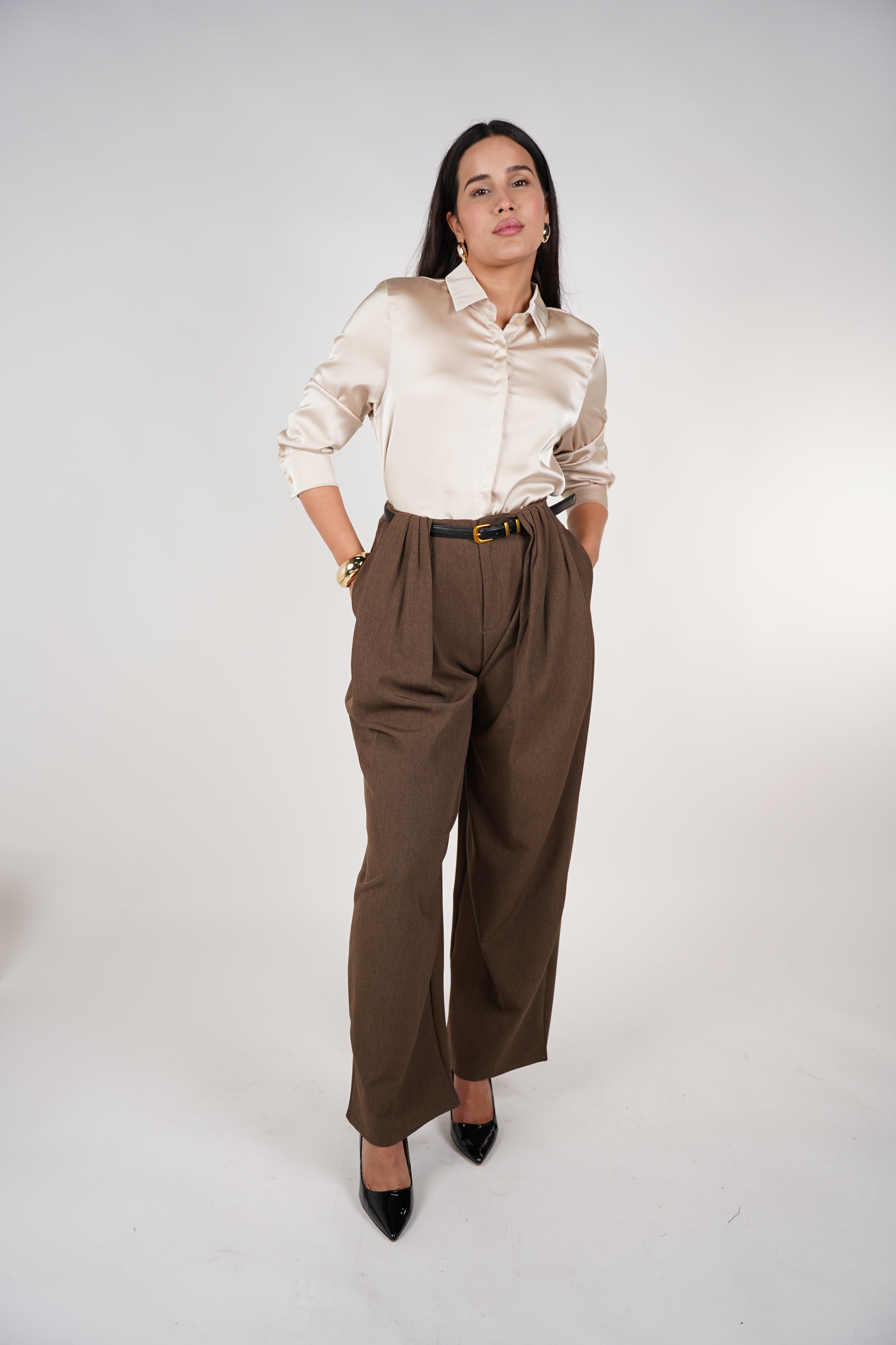 Kyria Belted Trousers – Tailored, Chic & Effortlessly Polished