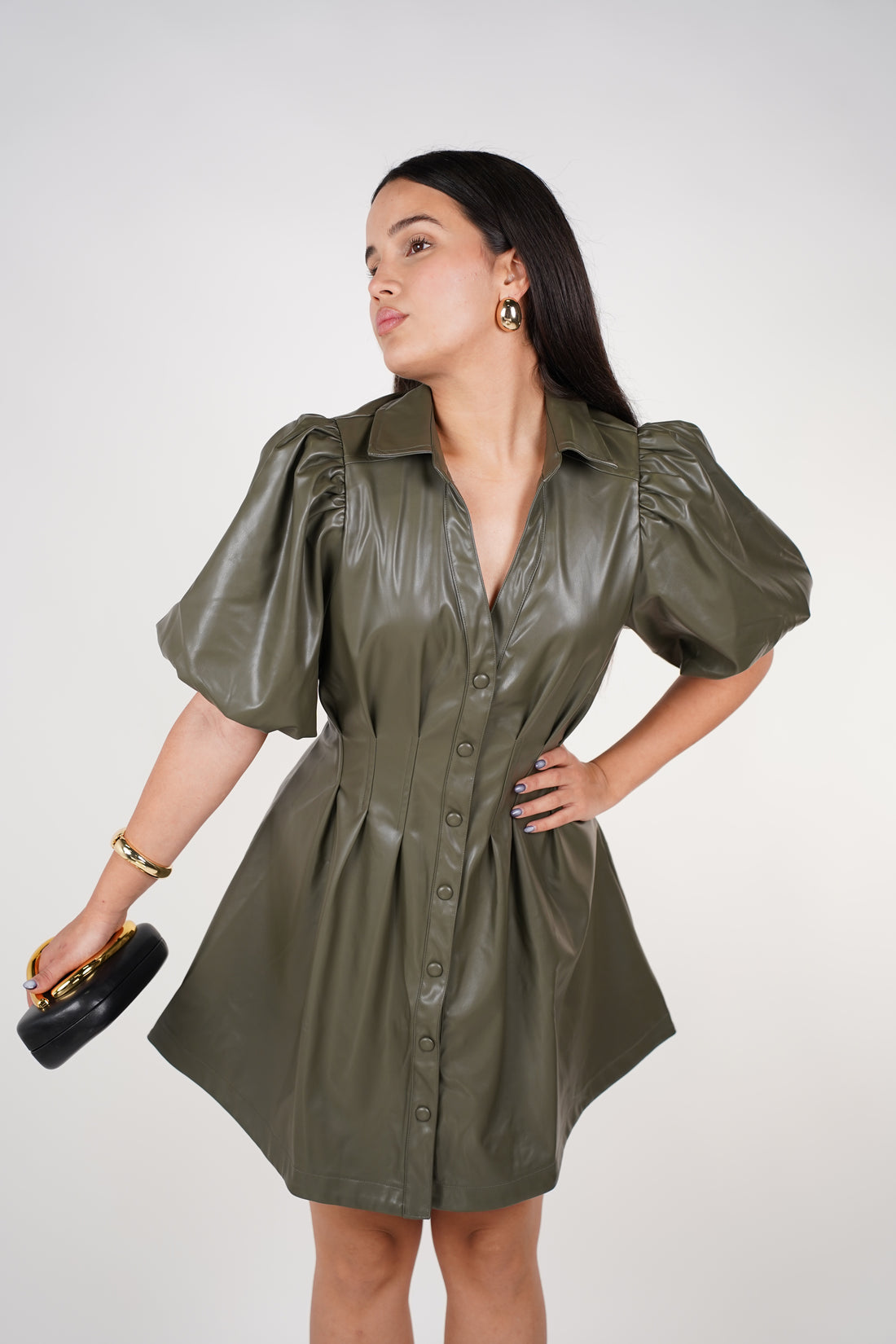 Palyn Leather Mini Dress – Bold, Luxe & Unapologetically Chic