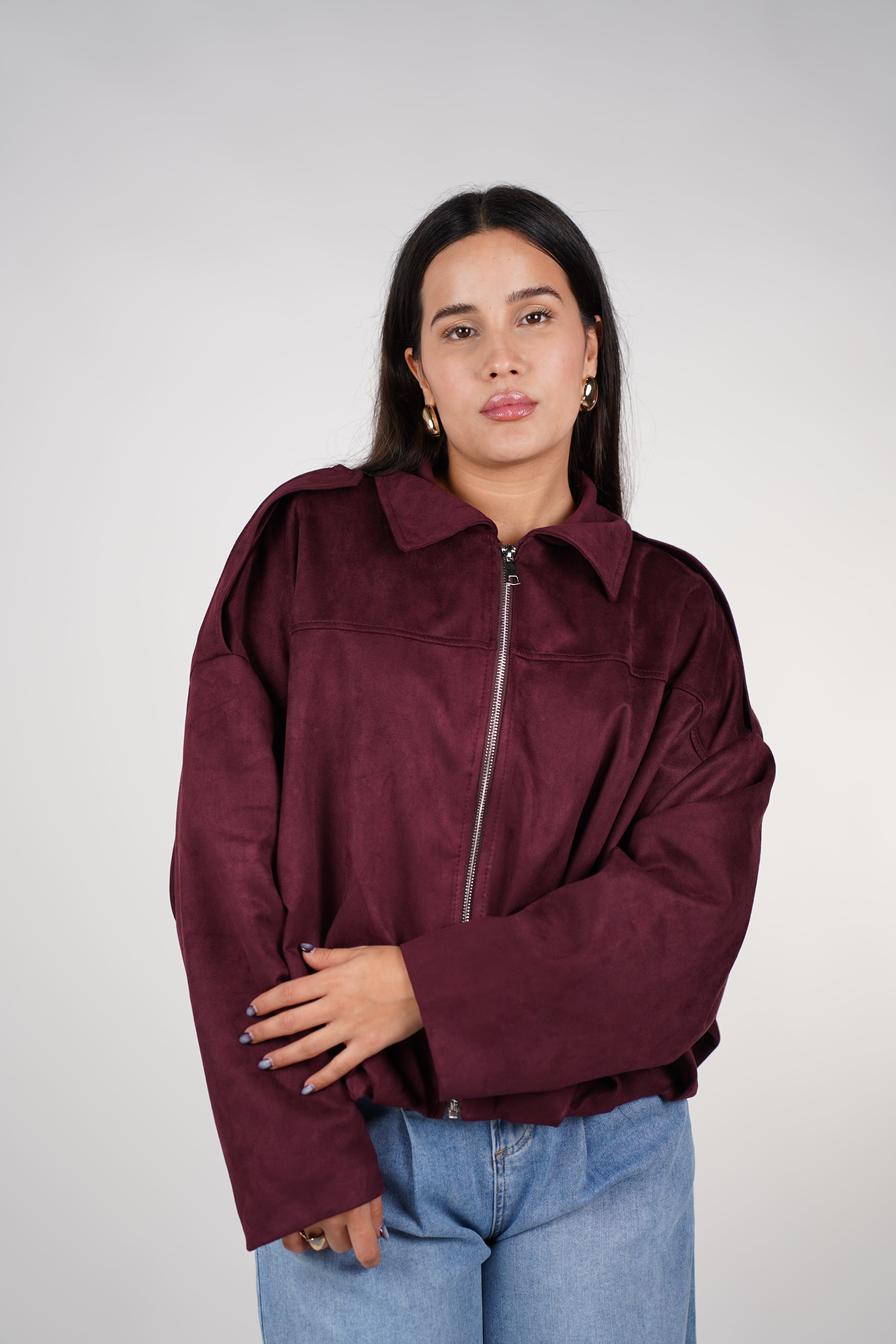 Palen Suede Zipup Jacket – Luxe Soft Touch, Effortless Chic
