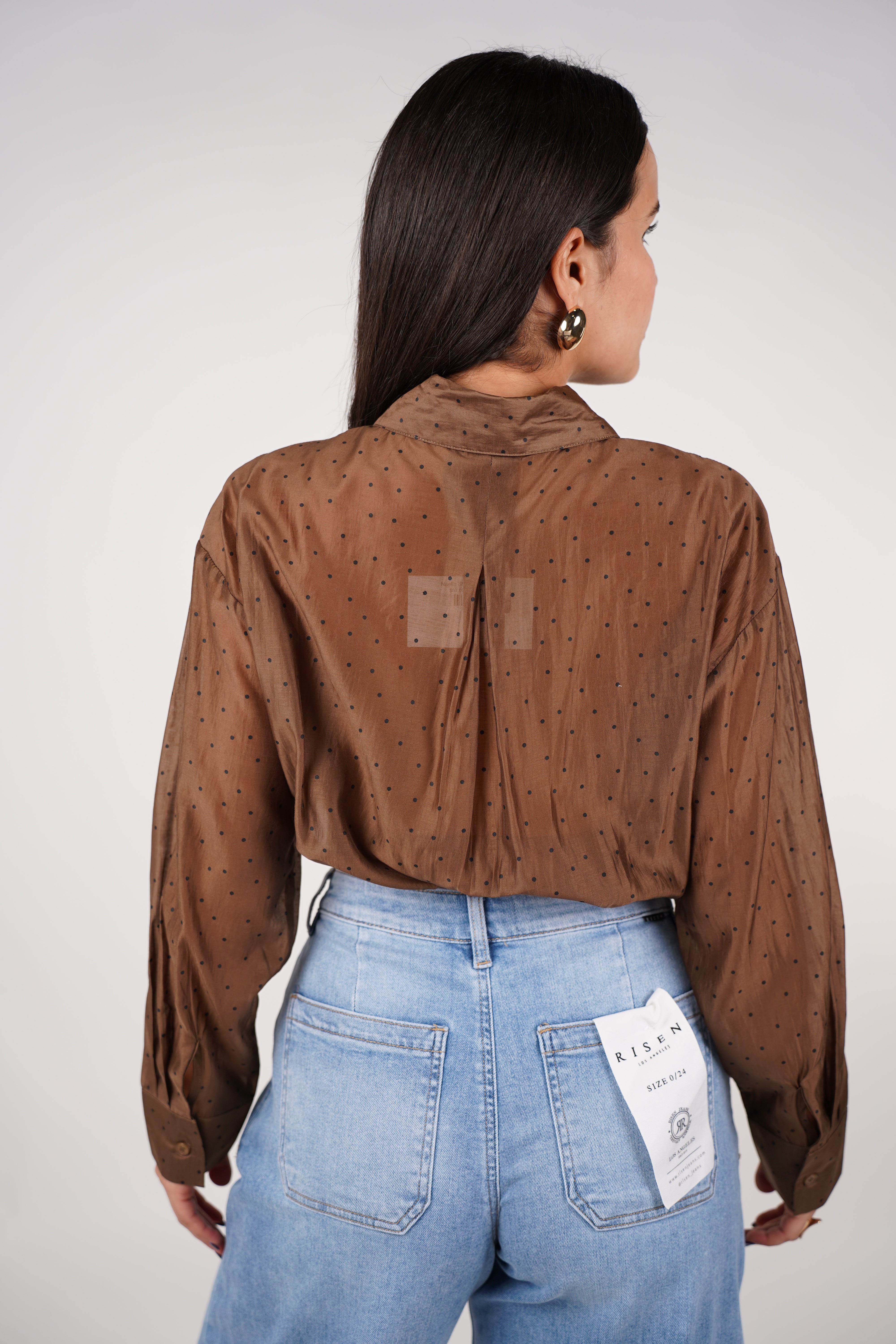 Naelle Sheer Polka Dot Top – Lightweight, Chic & Playful