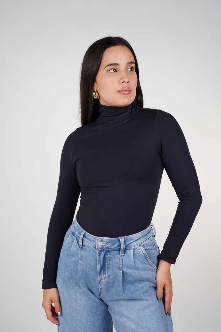Tayla Basic Turtleneck Bodysuit – Sleek, Smooth & Essential